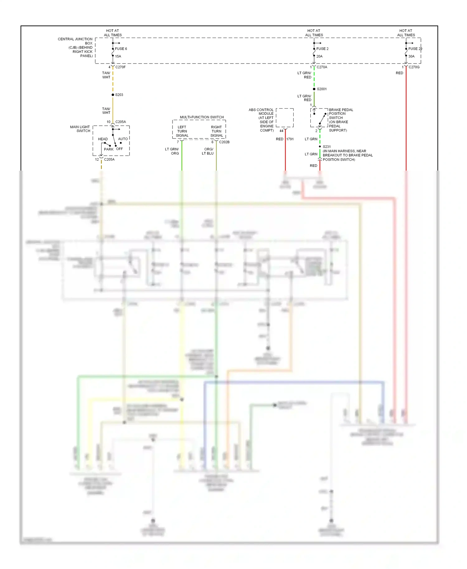 Wiring diagram blk/lt grn for Ford Expedition II (2002-2006) (10 of 11)