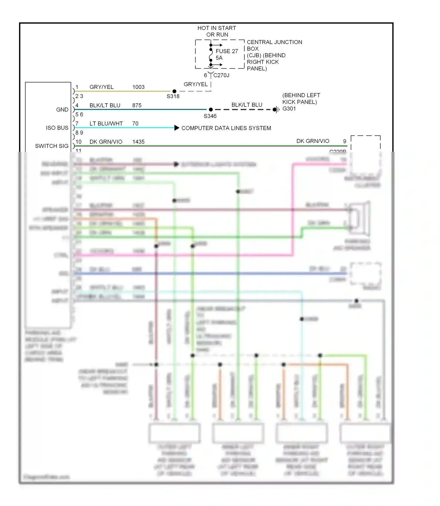 Wiring diagram dk blu/yel for Ford Expedition II (2002-2006) (4 of 8)