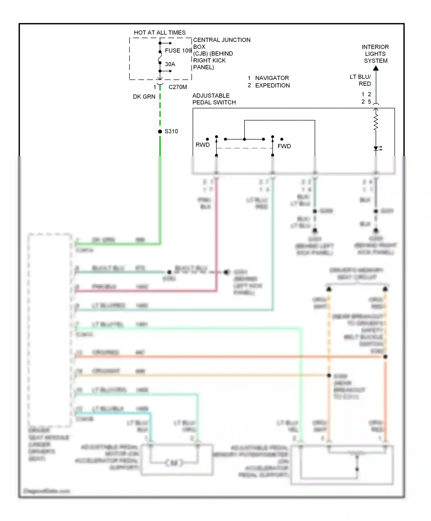 Wiring diagram dk grn for Ford Expedition II (2002-2006) (11 of 31)