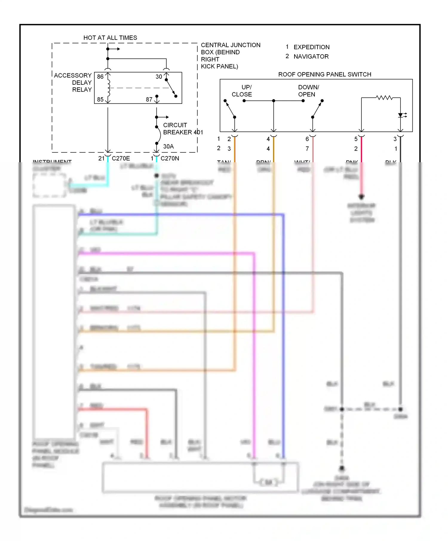 Wiring diagram expedition, navigator for Ford Expedition II (2002-2006) (7 of 7)