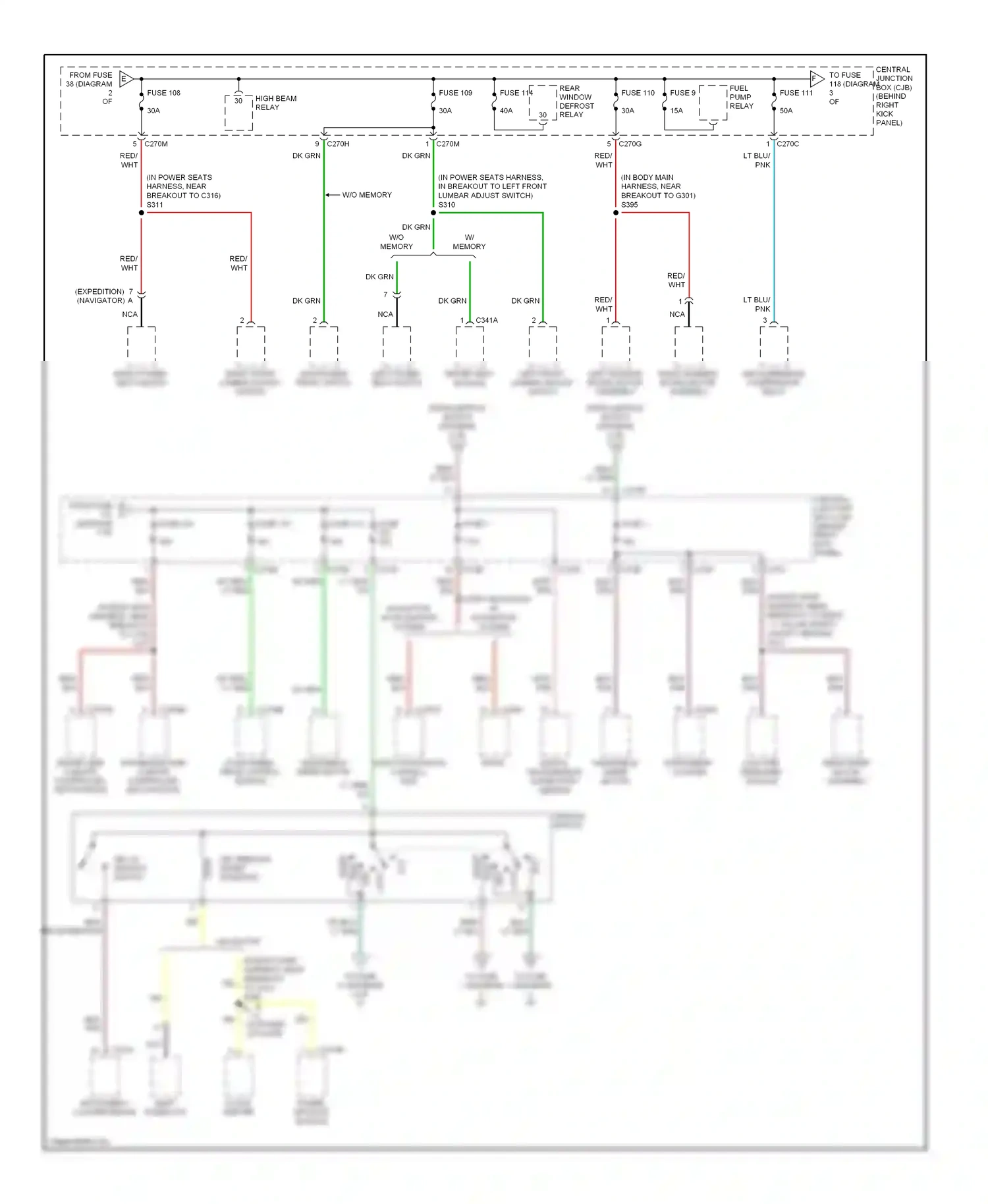 Wiring diagram fuse 109 for Ford Expedition II (2002-2006) (5 of 5)