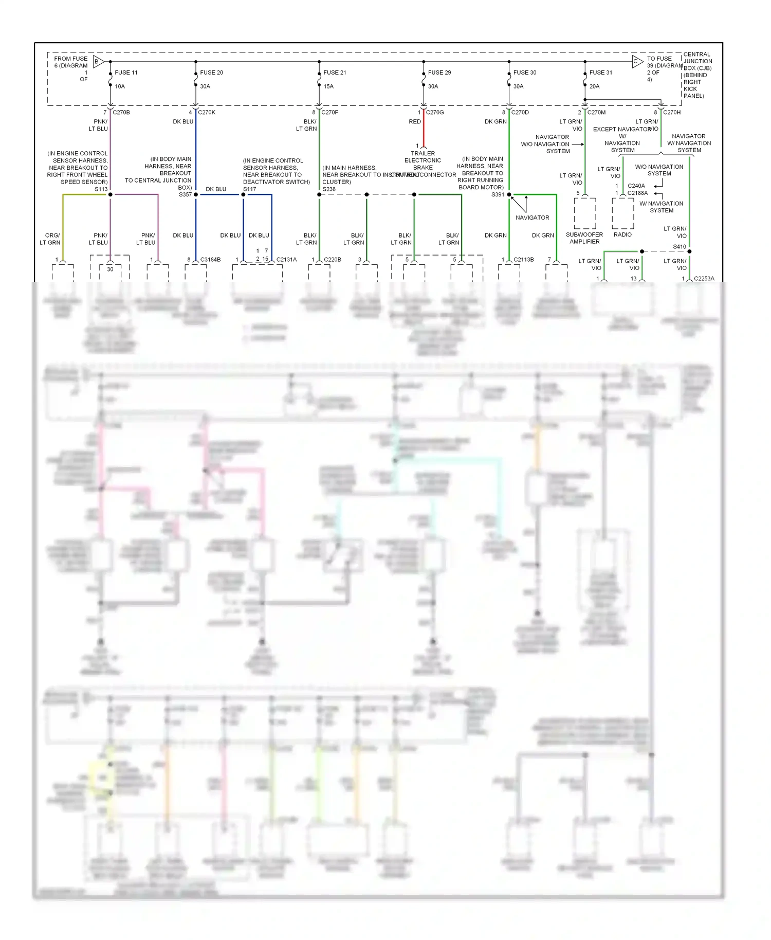Wiring diagram fuse 11 for Ford Expedition II (2002-2006) (5 of 5)