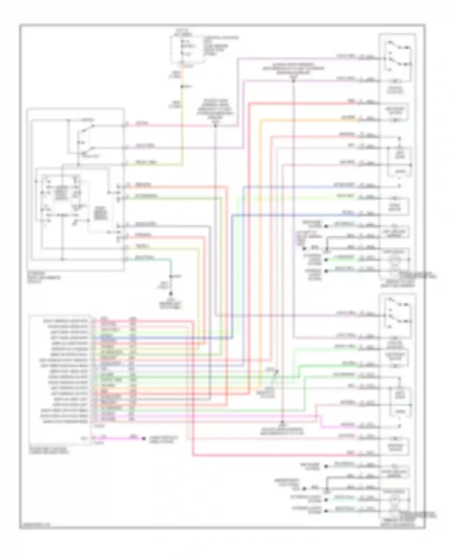 Wiring diagram up left/right mirror select switch for Ford Expedition II (2002-2006)