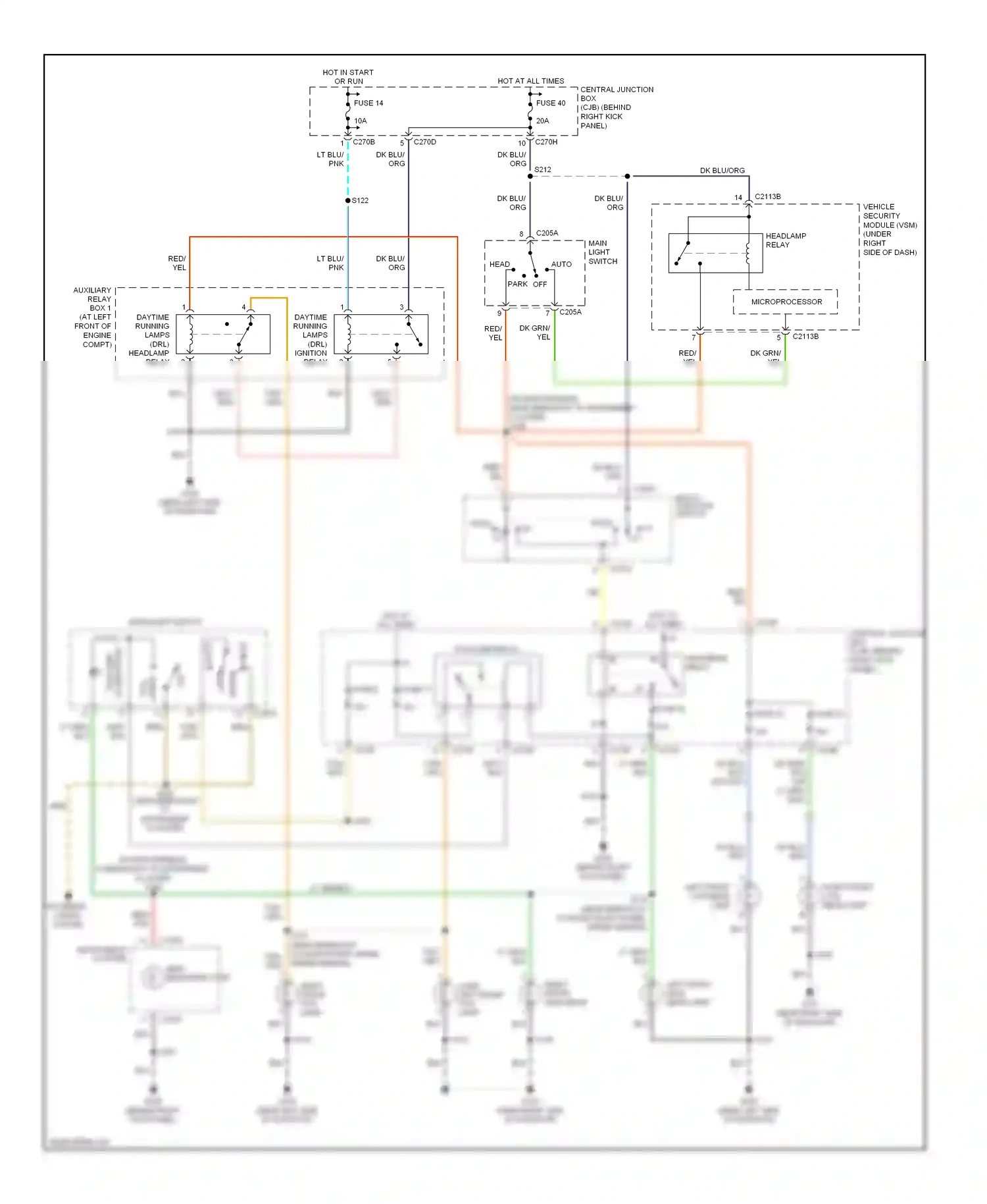 Wiring diagram lt blu for Ford Expedition II (2002-2006) (14 of 49)
