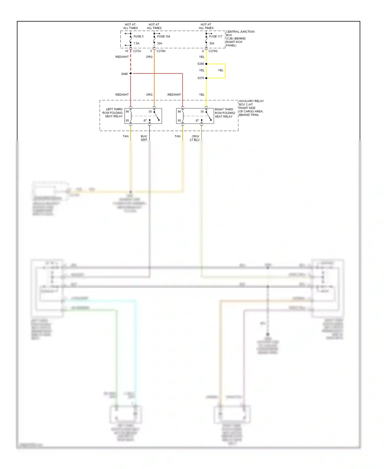 Ford Expedition II (2002-2006) microprocessor vehicle security module (vsm) (under right side of dash) wiring diagram  (1 of 1)