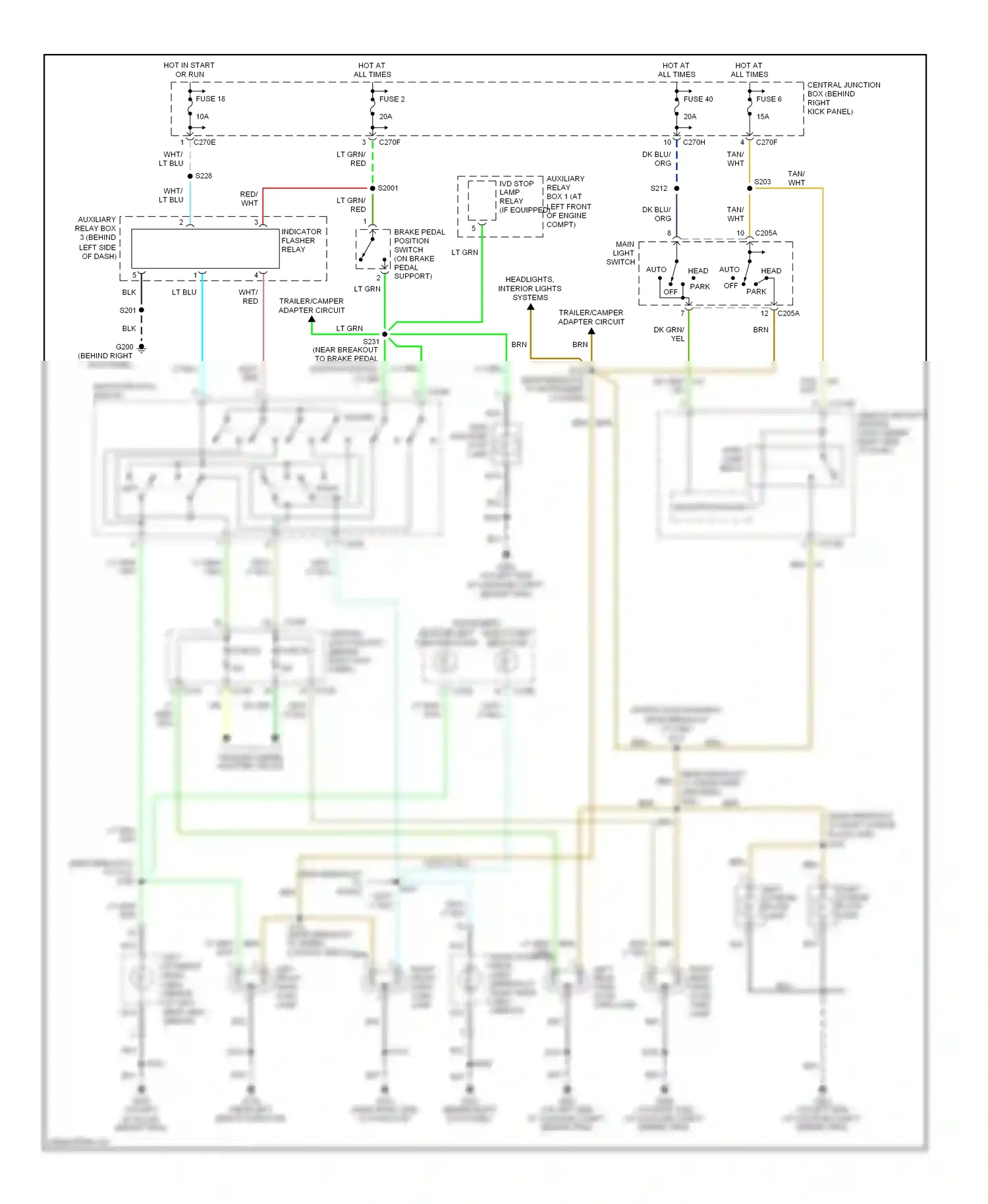 Ford Expedition II (2002-2006) microprocessor wiring diagram  (3 of 12)