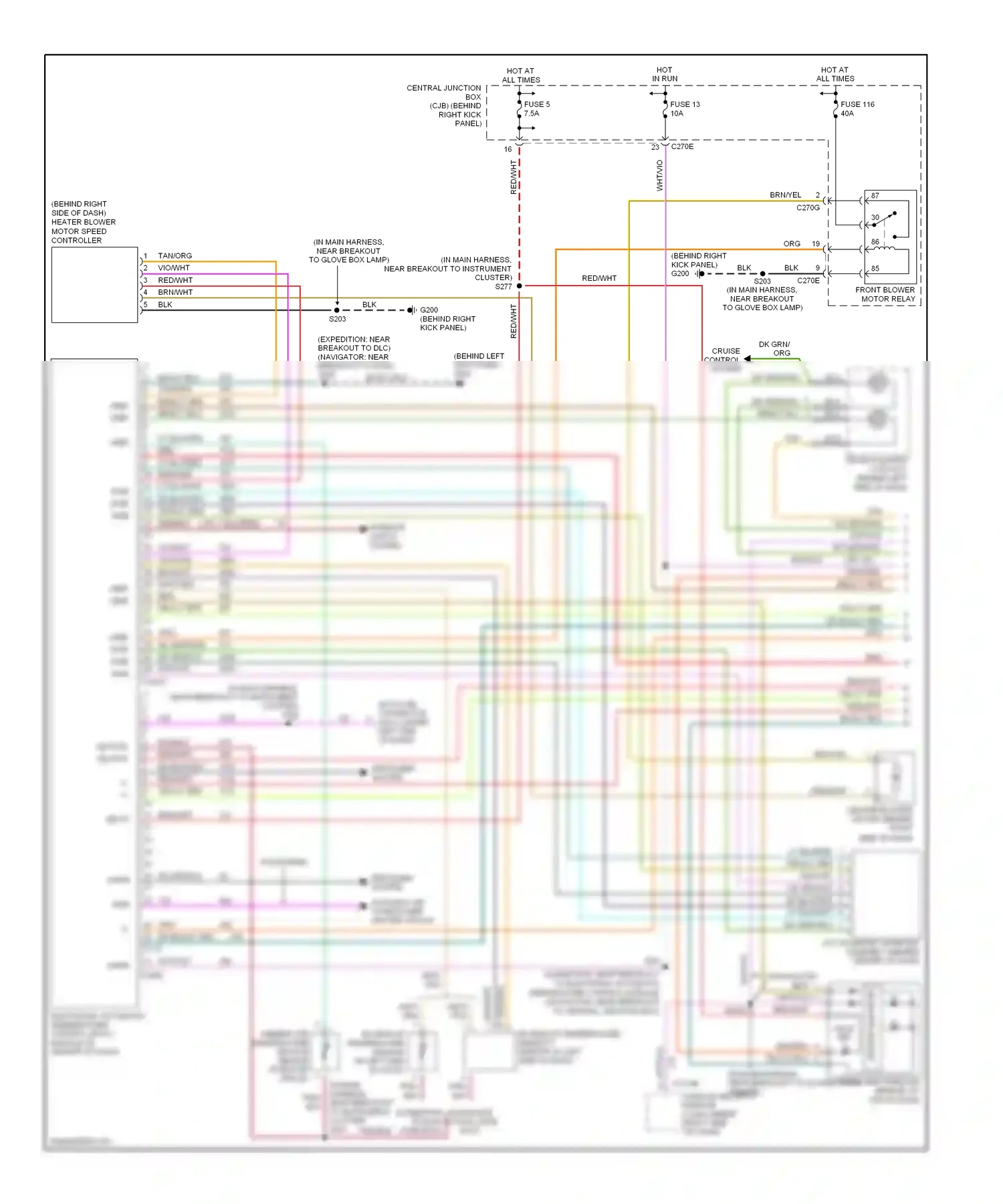 Ford Expedition II (2002-2006) microprocessor wiring diagram  (1 of 12)