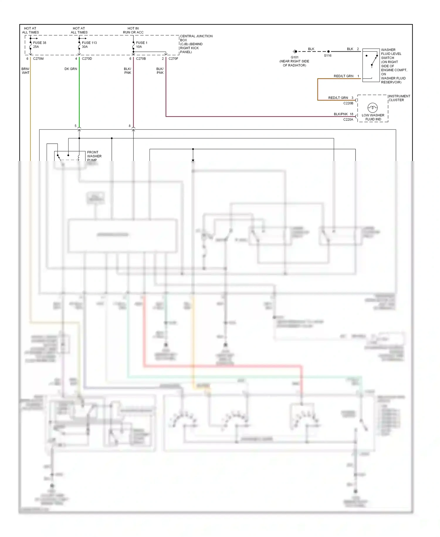 Wiring diagram multi- function switch for Ford Expedition II (2002-2006) (2 of 5)