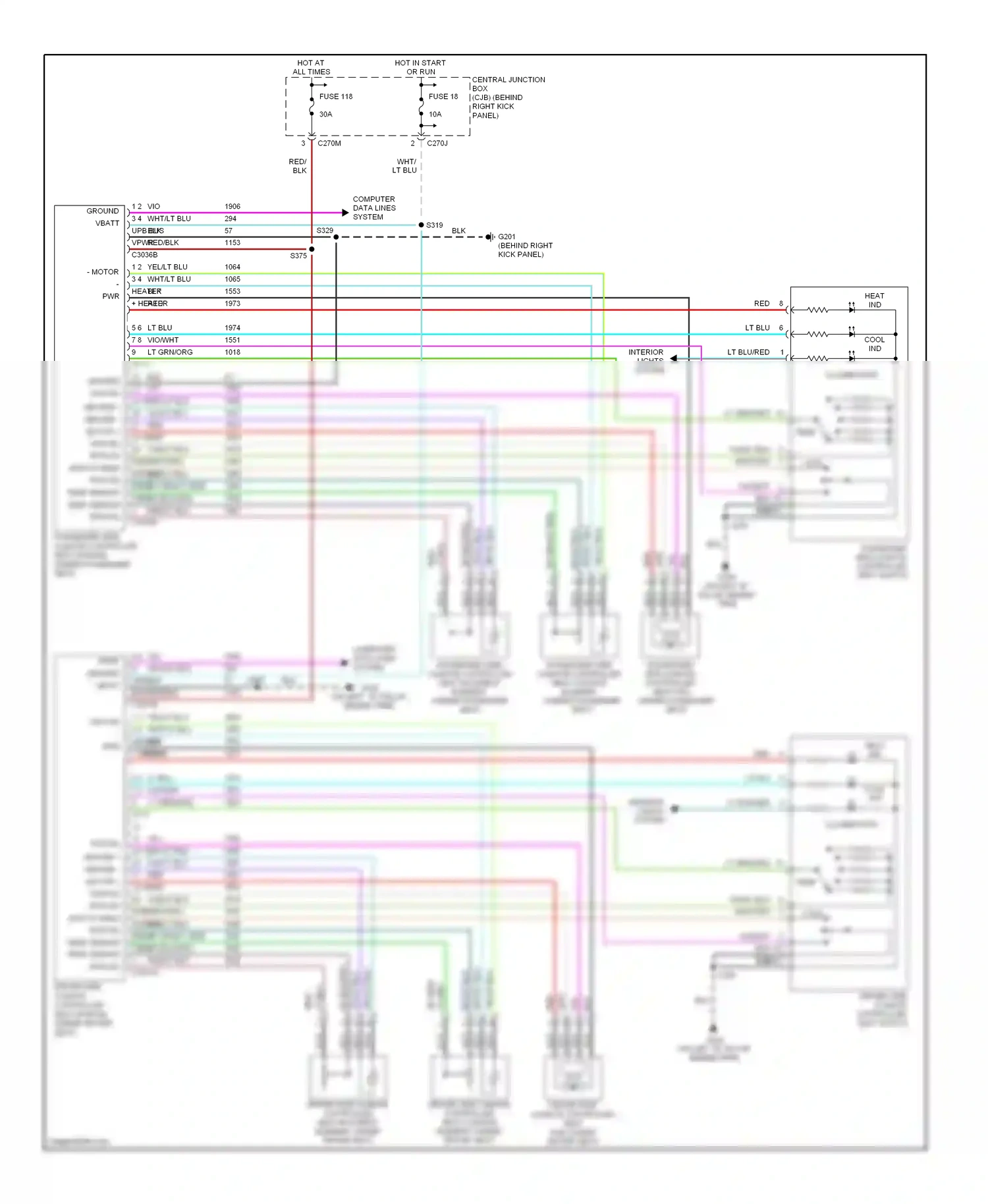 Wiring diagram passenger side climate controlled seat switch for Ford Expedition II (2002-2006) (2 of 2)