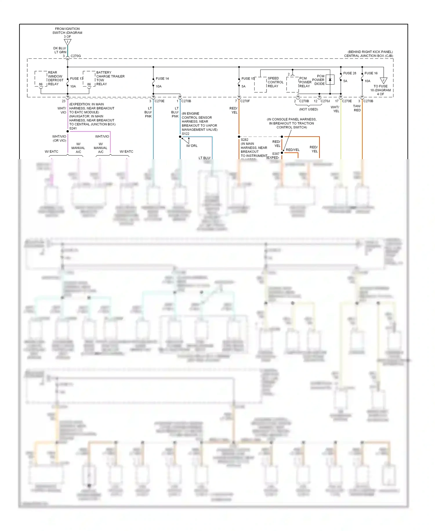 Wiring diagram red/lt grn for Ford Expedition II (2002-2006) (14 of 15)