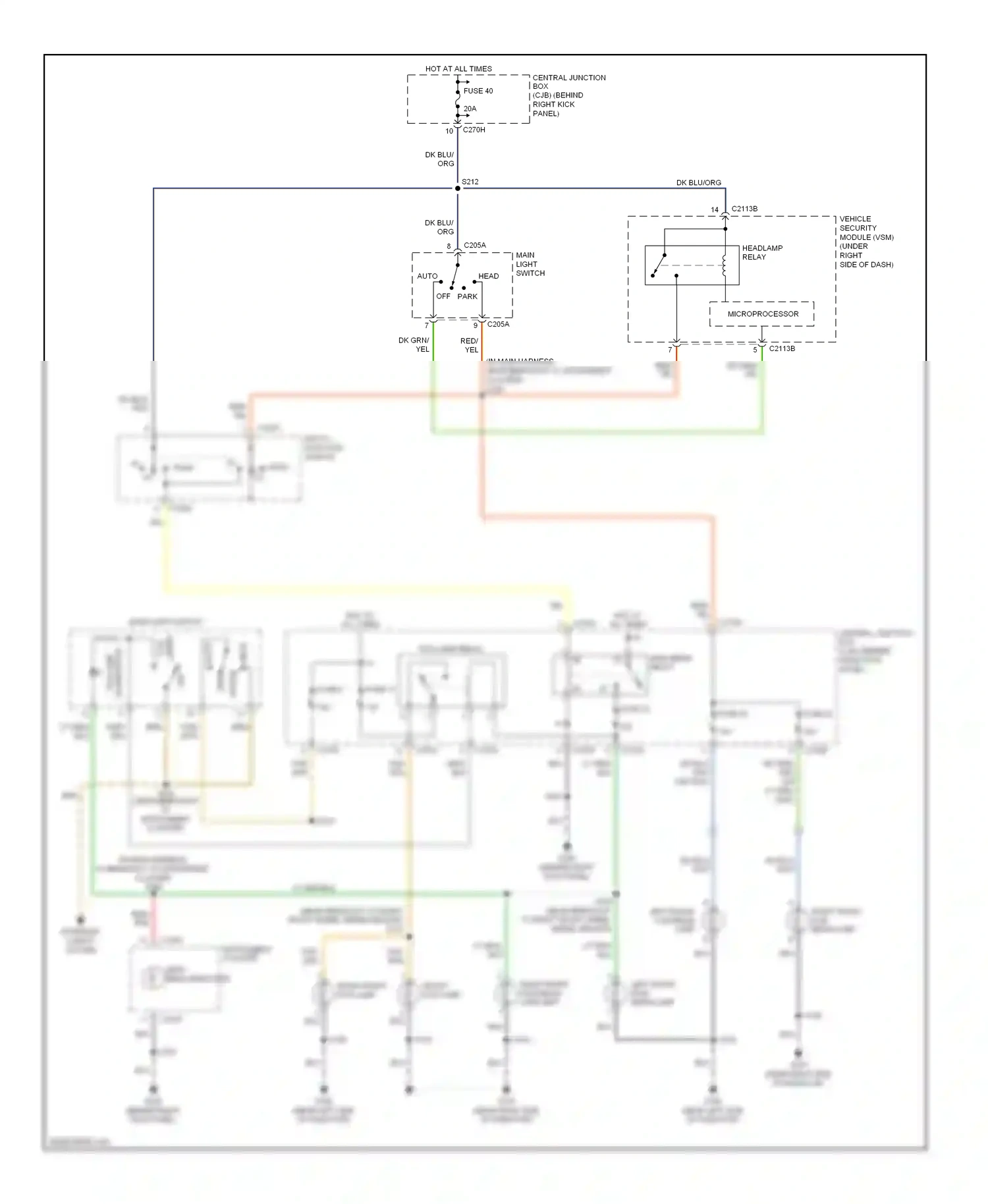 Wiring diagram wht for Ford Expedition II (2002-2006) (15 of 48)