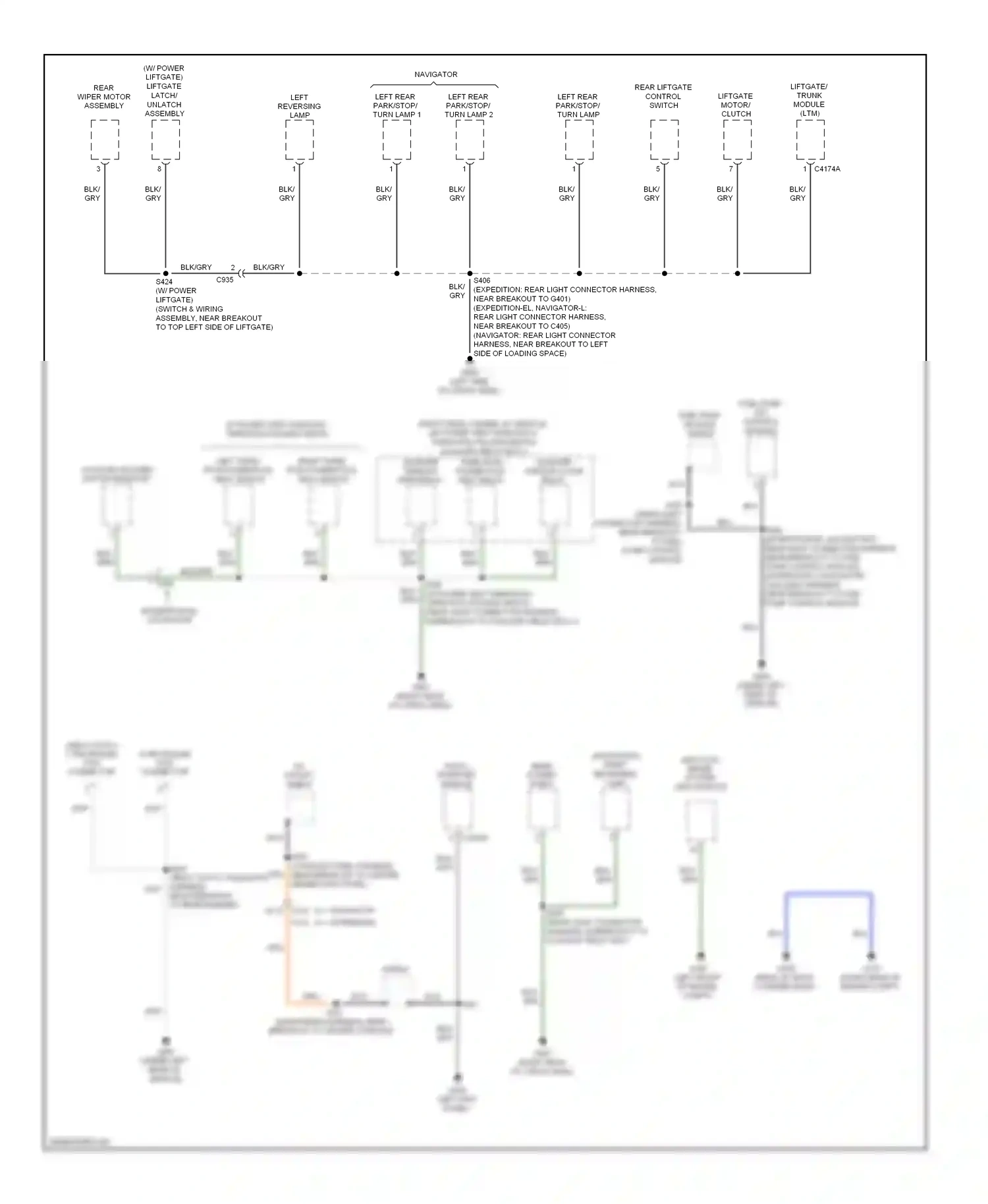 Wiring diagram blk for Ford Expedition III (2006-2014) (25 of 67)