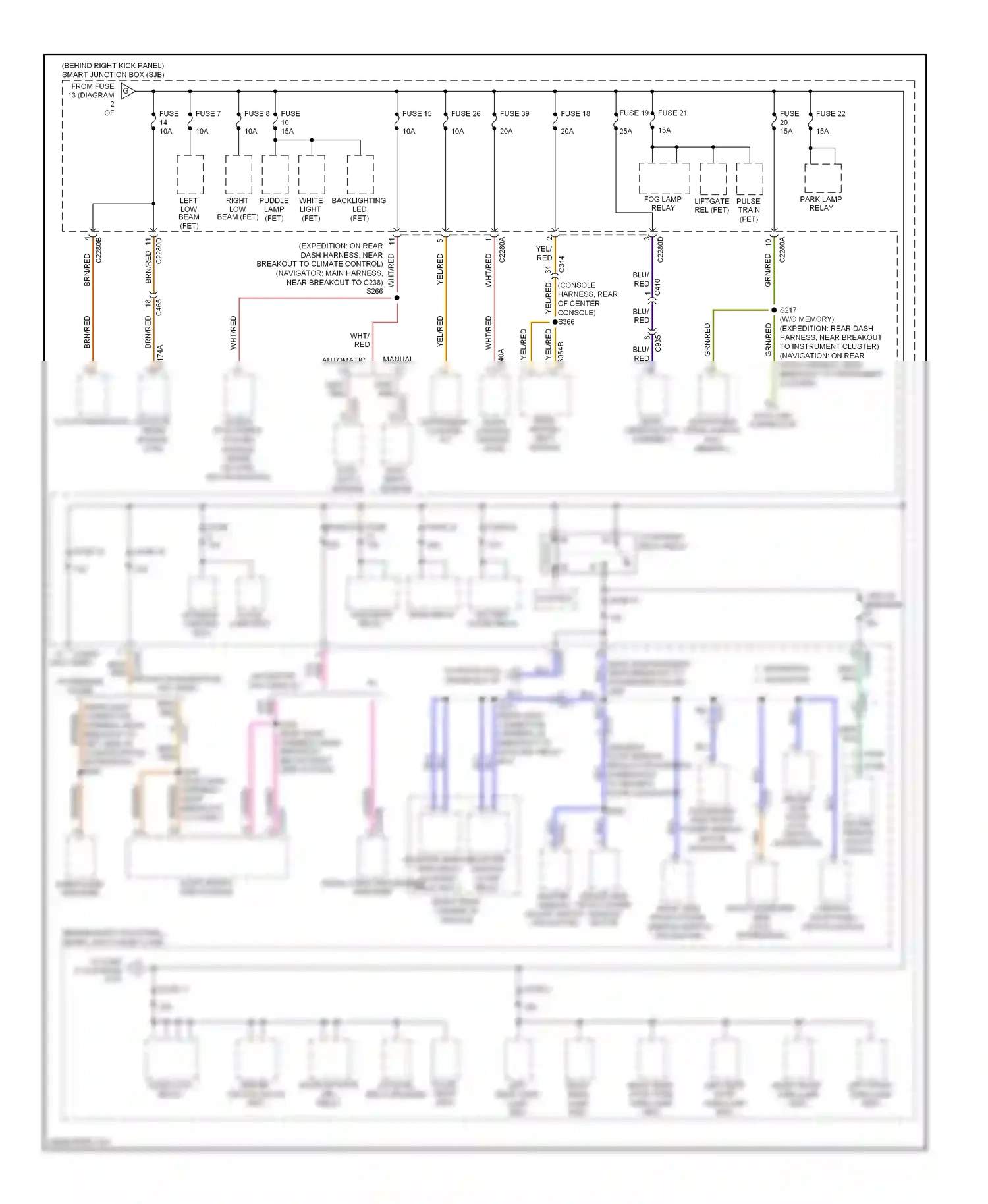 Wiring diagram blu for Ford Expedition III (2006-2014) (26 of 52)