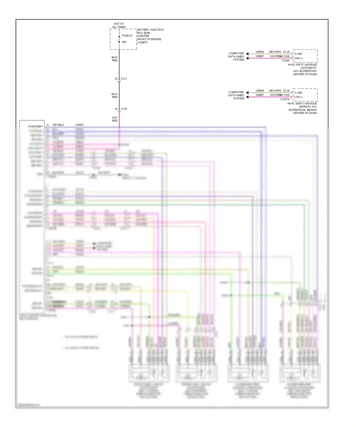 Wiring diagram computer data lines system for Ford Expedition III (2006-2014) (22 of 48)