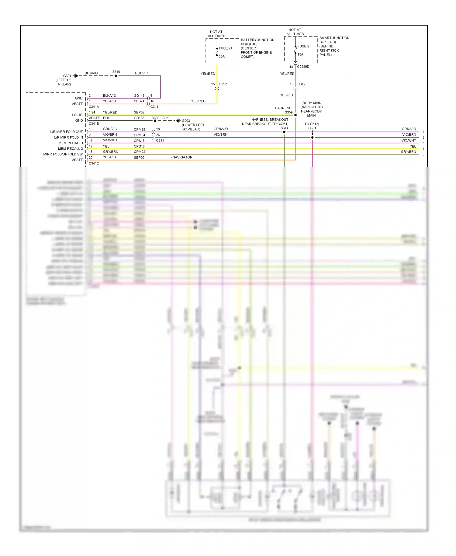 Wiring diagram defogger system for Ford Expedition III (2006-2014) (5 of 6)