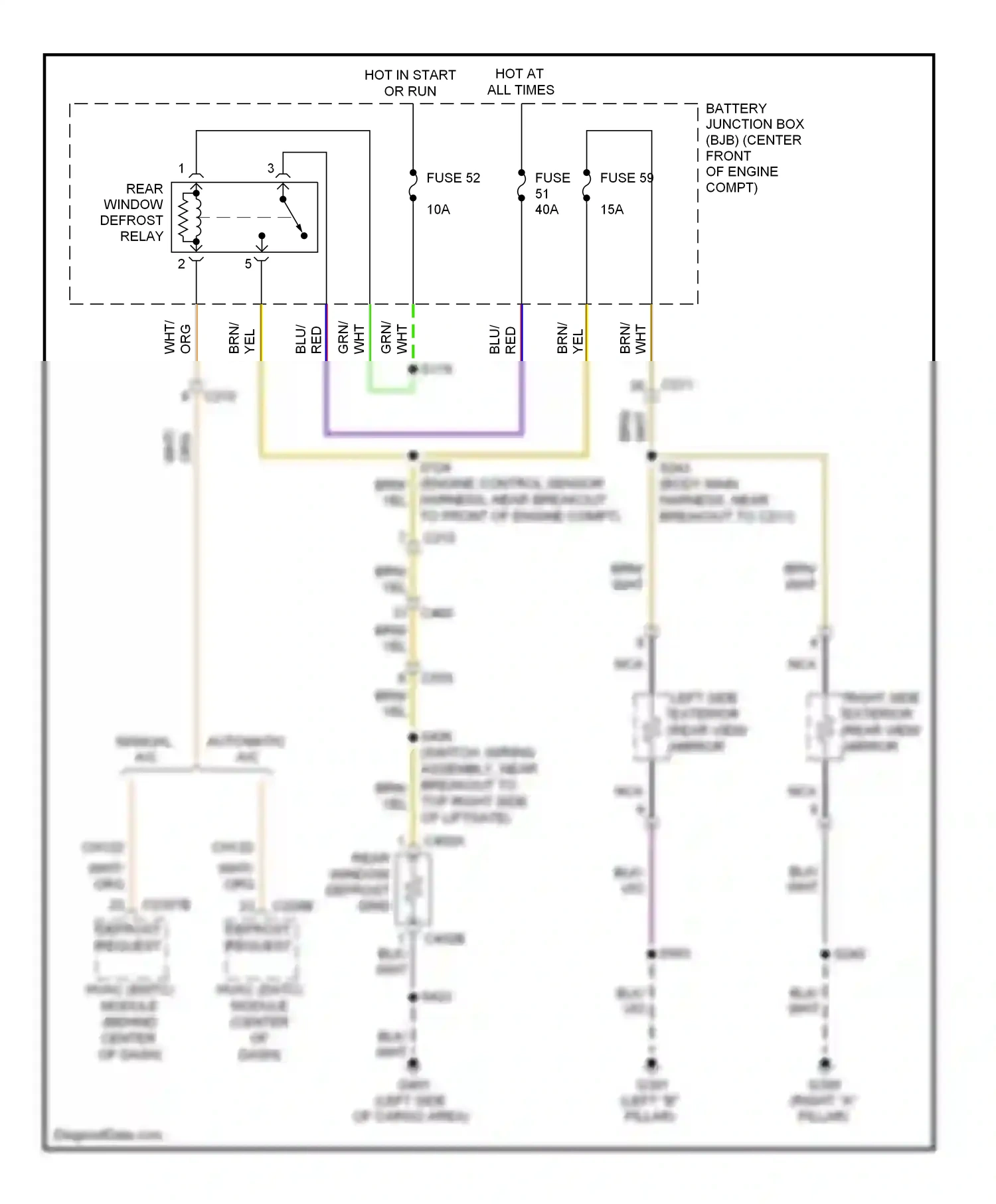 Wiring diagram fuse 52 for Ford Expedition III (2006-2014) (2 of 3)
