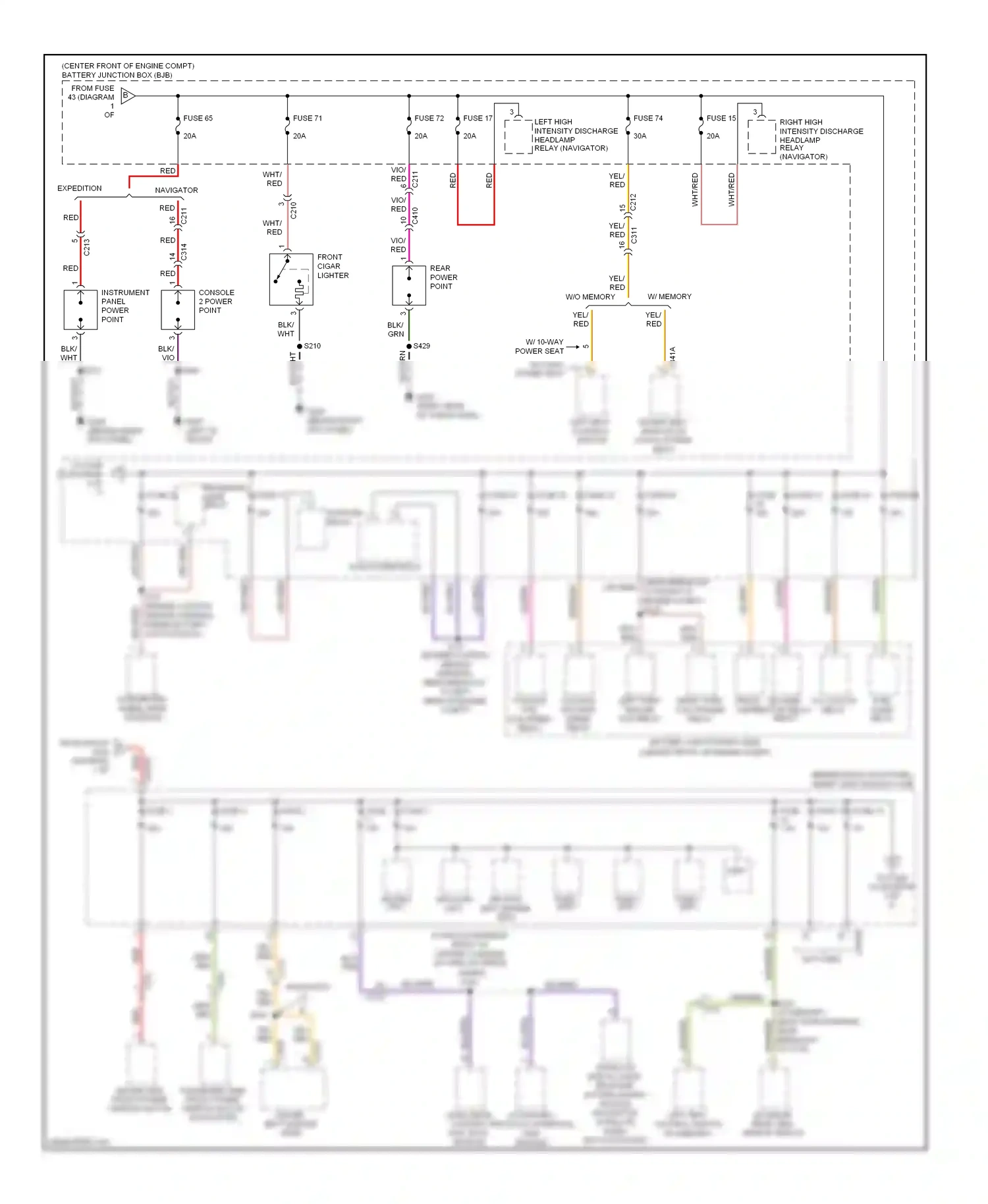 Wiring diagram fuse 65 for Ford Expedition III (2006-2014) (1 of 1)