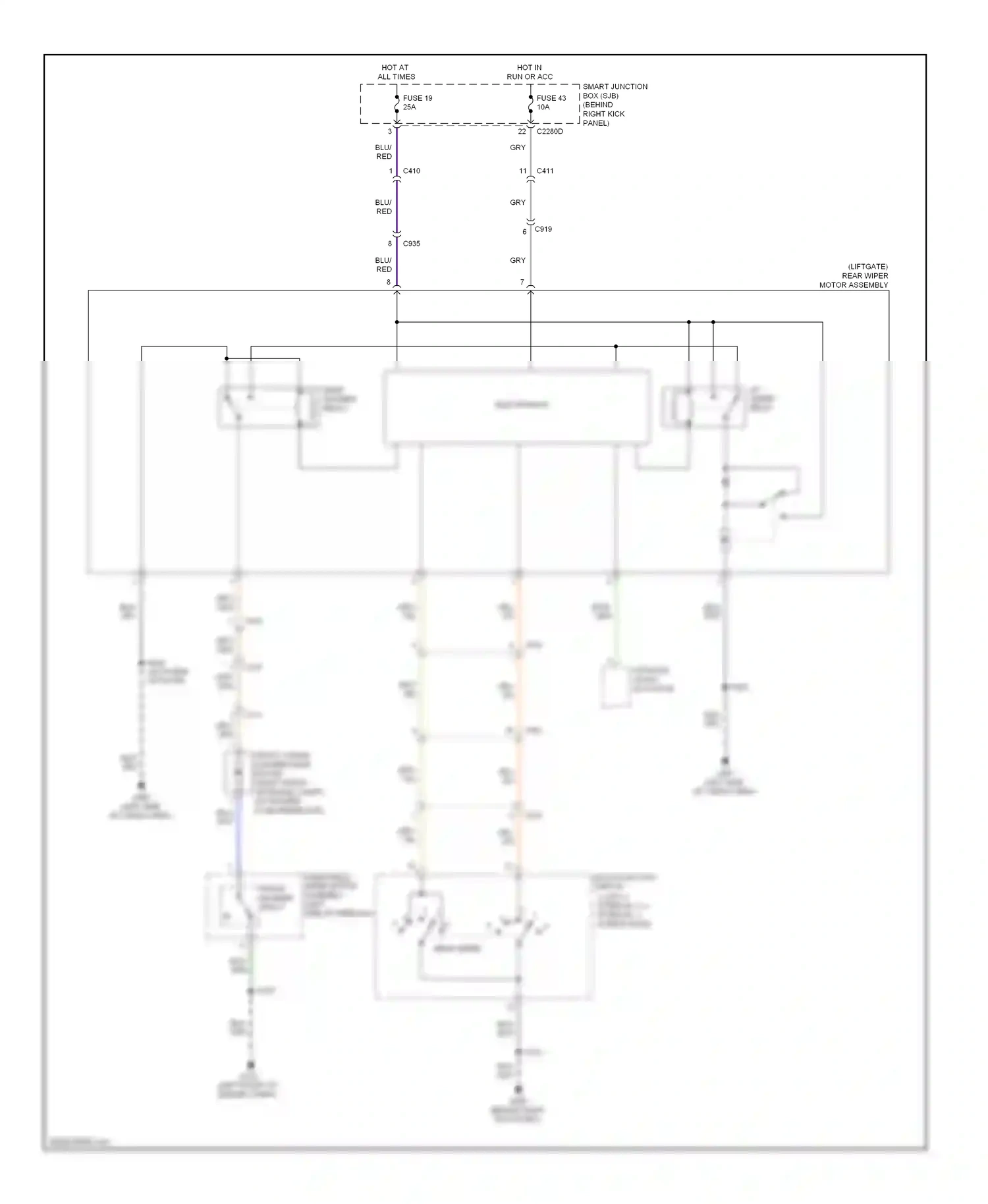 Wiring diagram multi- function switch for Ford Expedition III (2006-2014) (6 of 6)