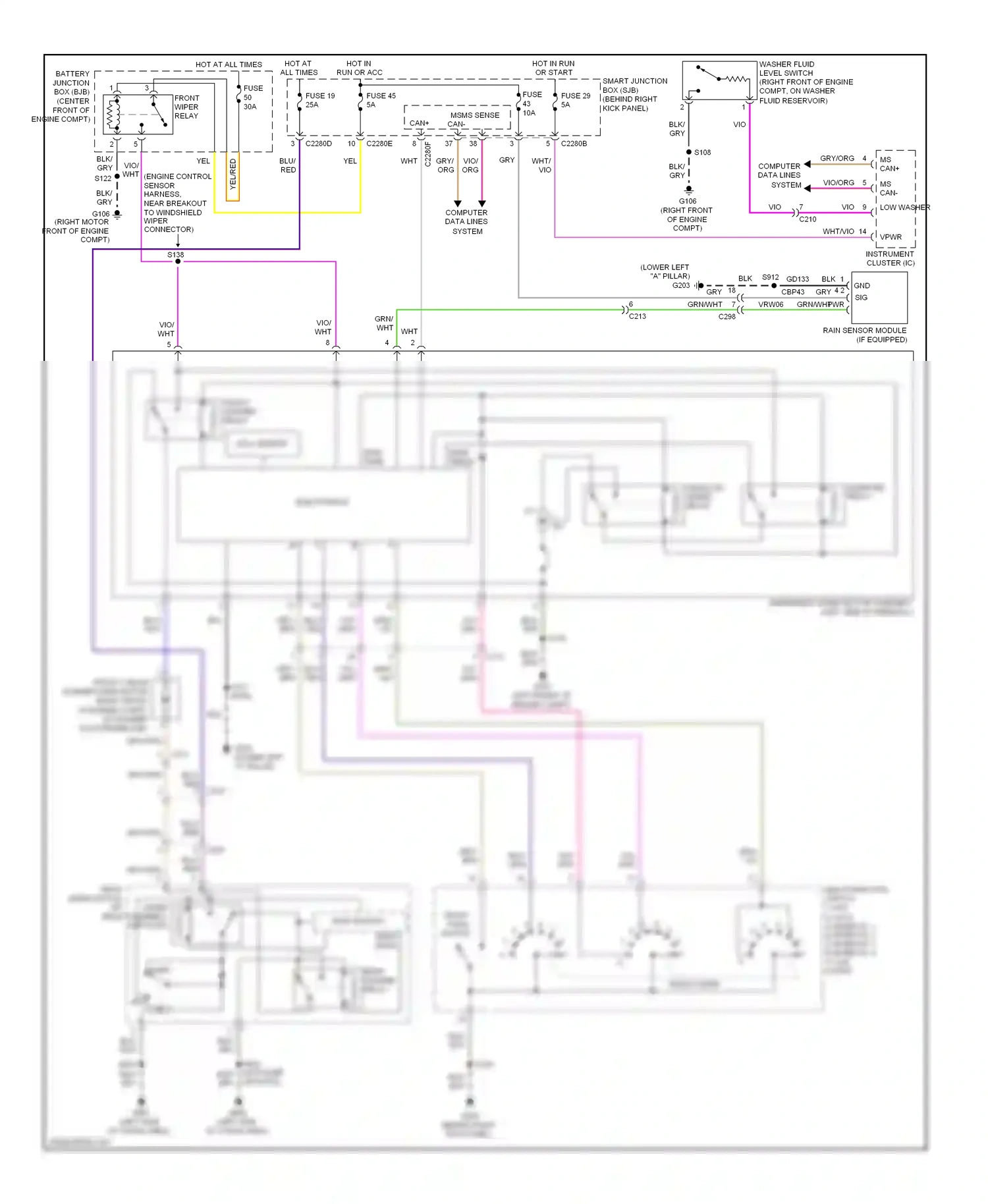 Wiring diagram multi- function switch for Ford Expedition III (2006-2014) (3 of 6)