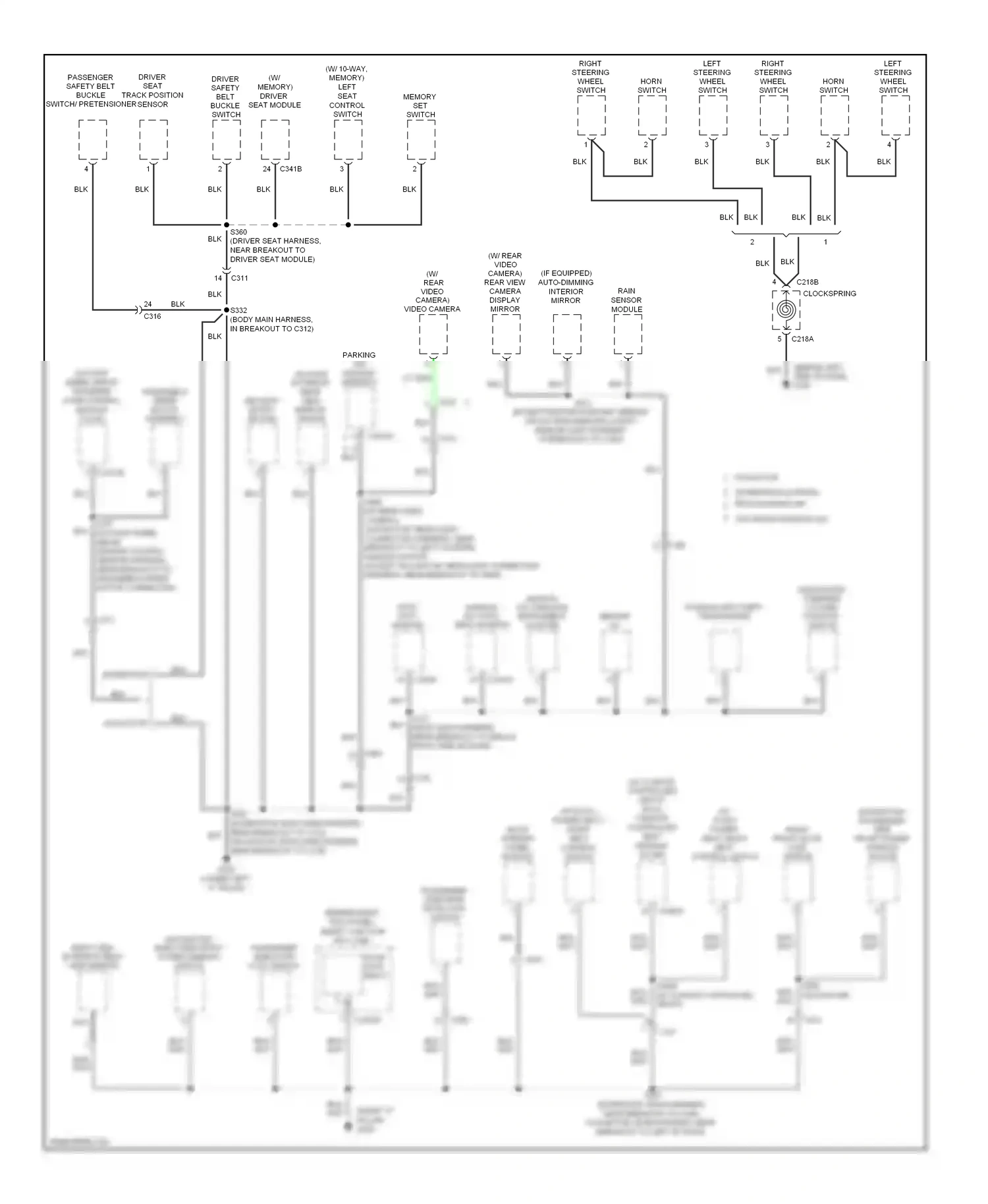 Wiring diagram right steering wheel switch for Ford Expedition III (2006-2014) (1 of 6)