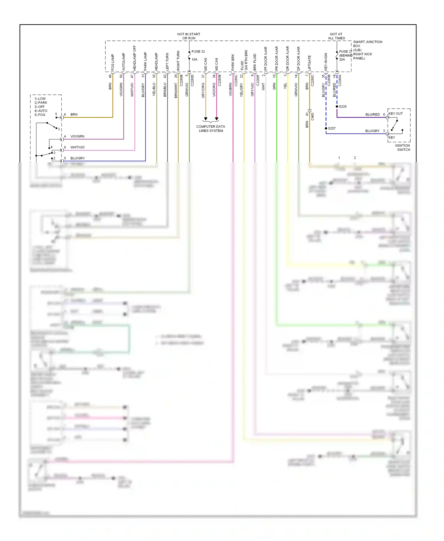Wiring diagram right turn for Ford Expedition III (2006-2014) (1 of 1)