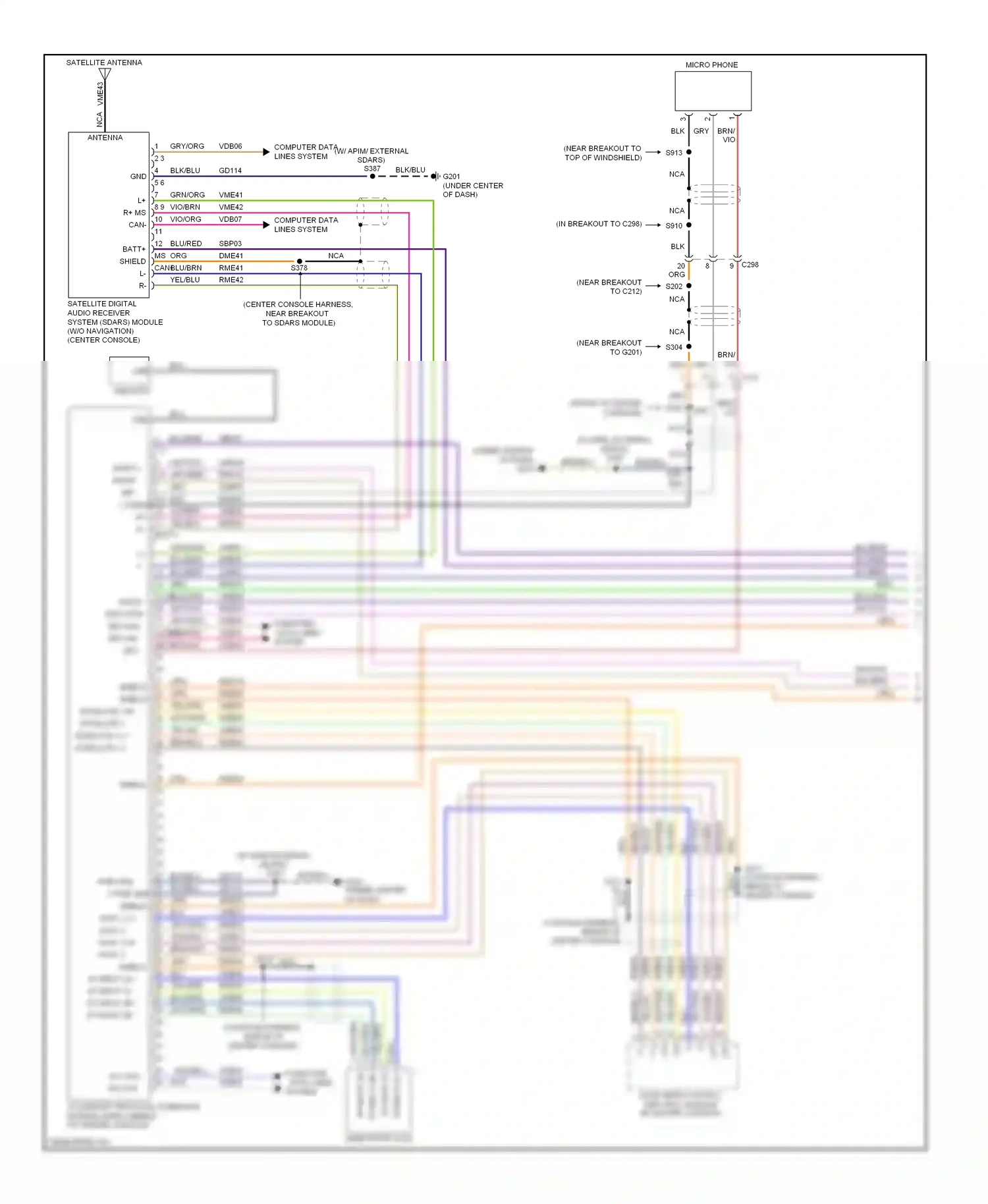 Wiring diagram sync 2 r+ sync 2 r- for Ford Expedition III (2006-2014) (1 of 1)