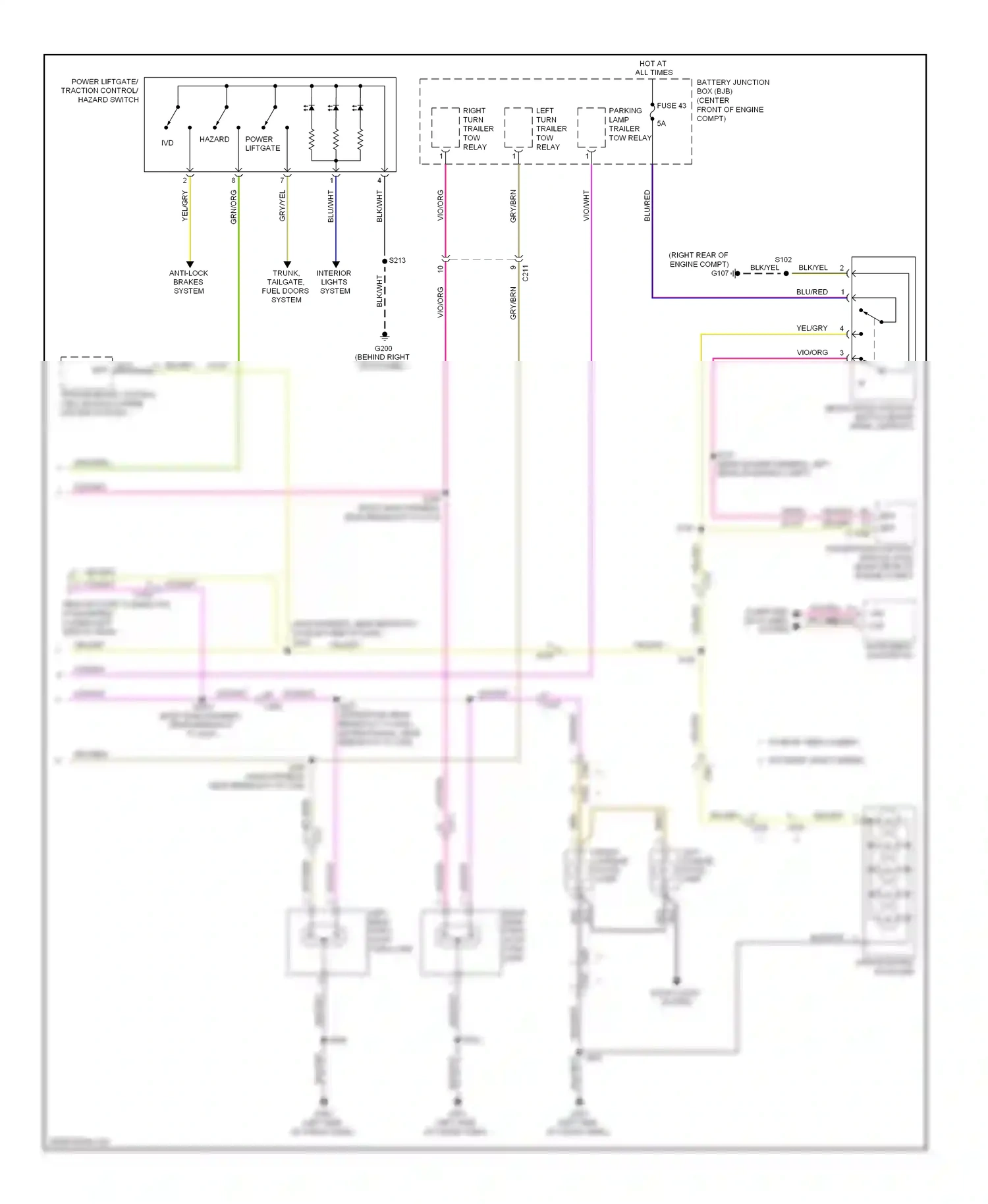 Wiring diagram vio/org for Ford Expedition III (2006-2014) (16 of 45)