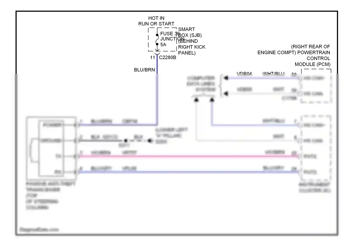 Wiring diagram wht/blu for Ford Expedition III (2006-2014) (18 of 33)