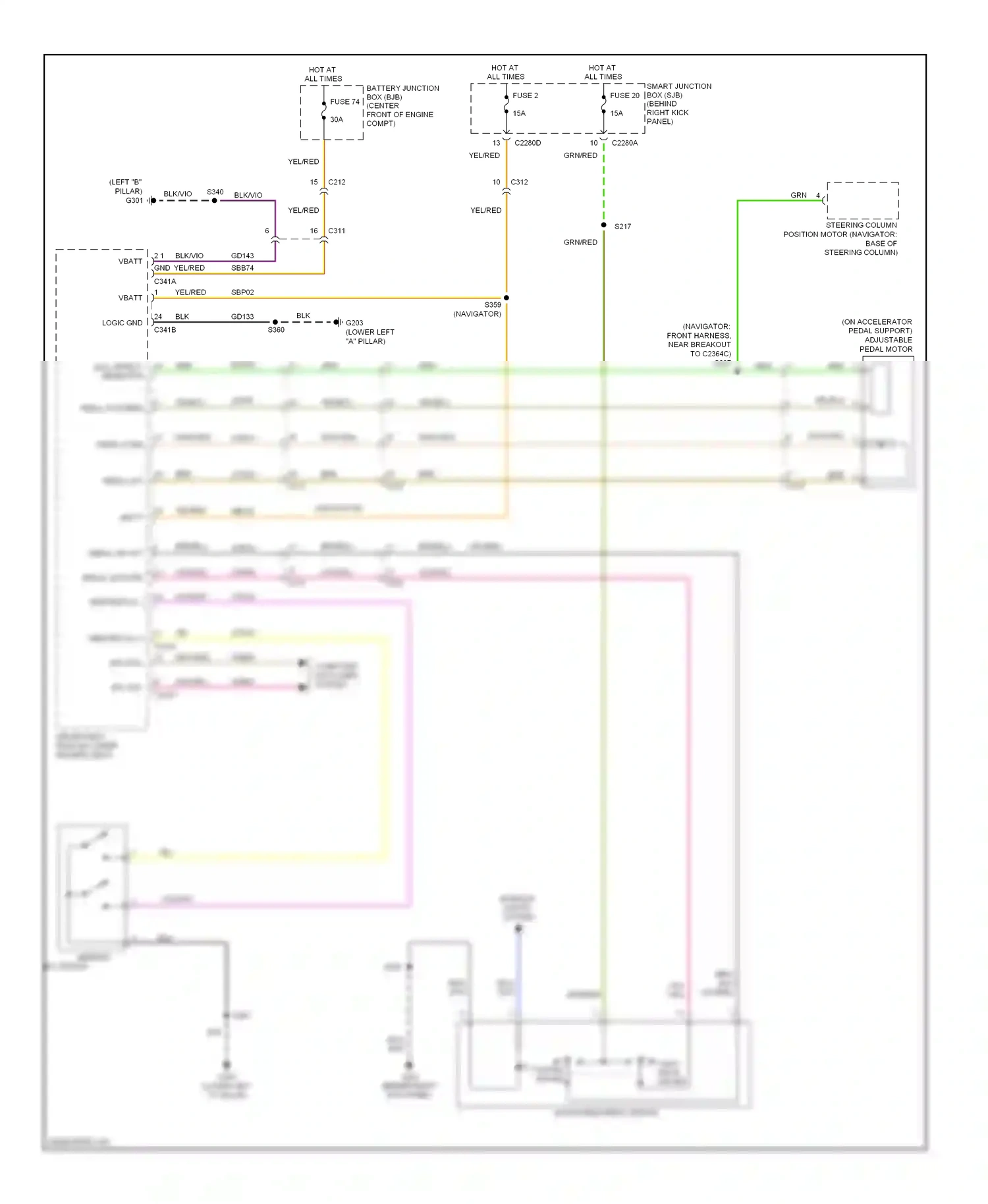 Wiring diagram wht/org for Ford Expedition III (2006-2014) (12 of 29)