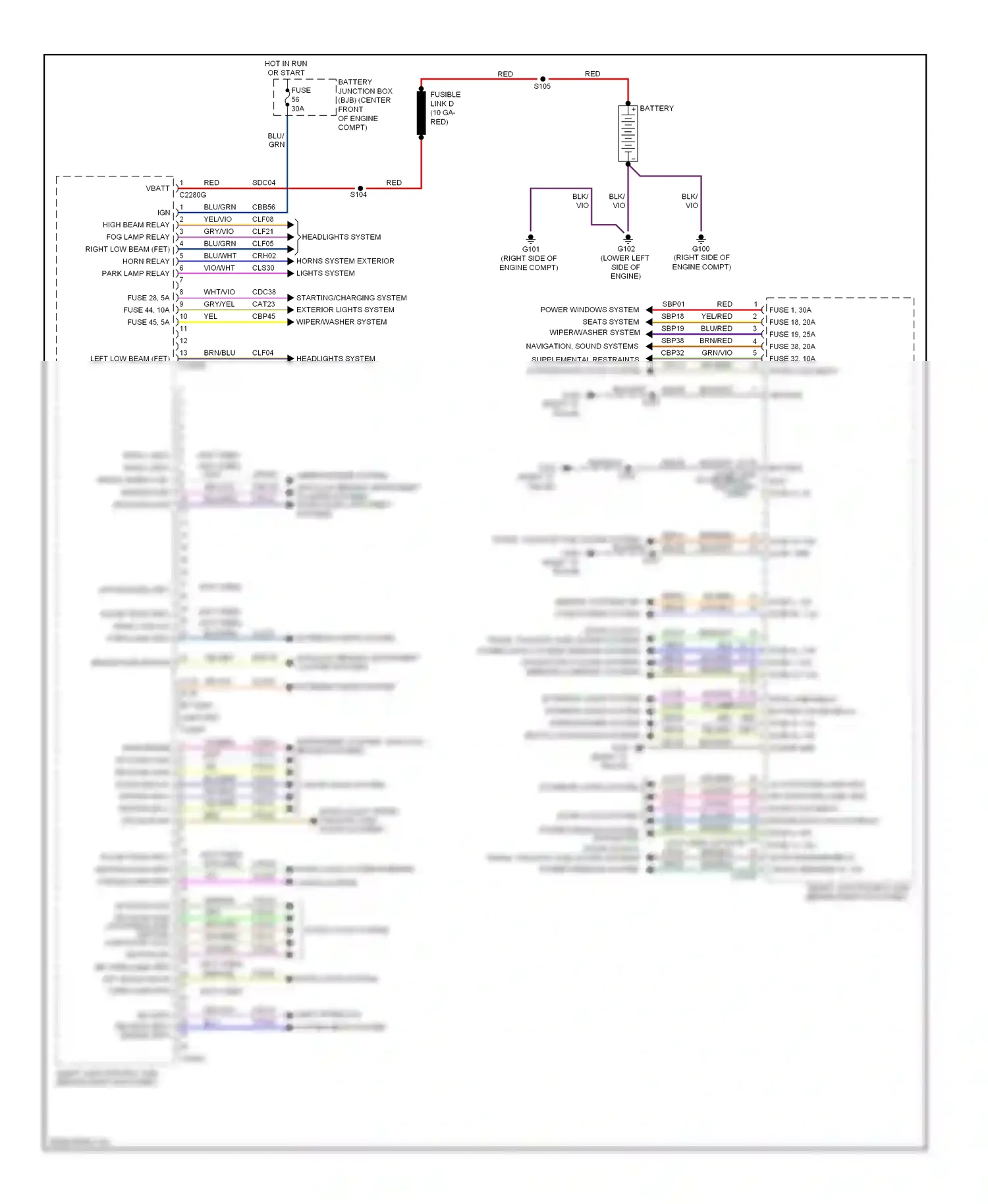 Wiring diagram yel for Ford Expedition III (2006-2014) (11 of 52)