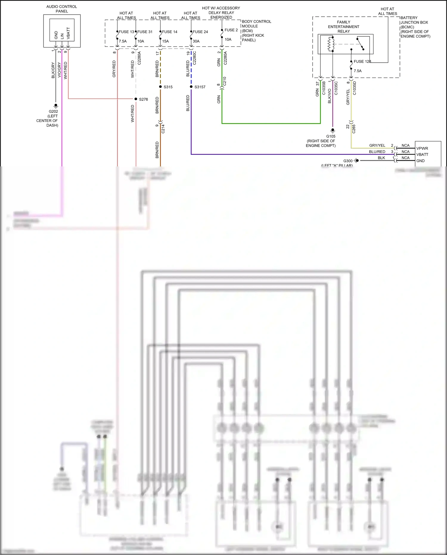 Ford Expedition IV facelift (2022-2024) audio control panel wiring diagram  (2 of 6)