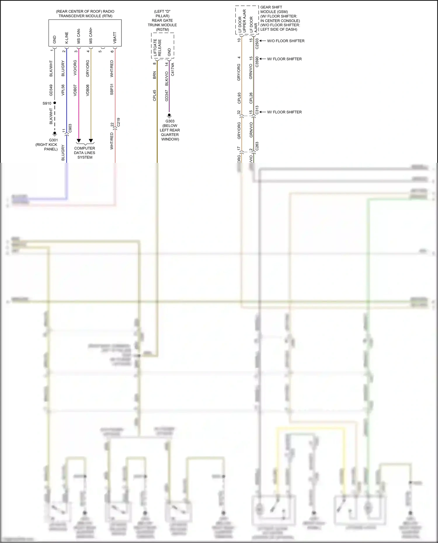 Ford Expedition IV facelift (2022-2024) computer data lines system wiring diagram  (54 of 111)