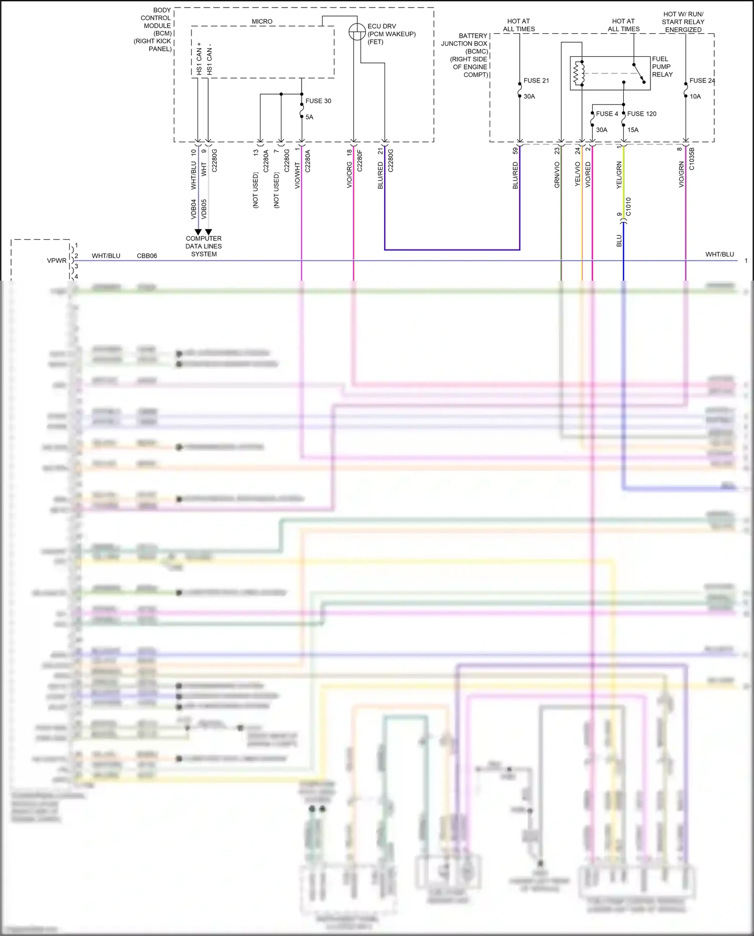 Ford Expedition IV facelift (2022-2024) computer data lines system wiring diagram  (110 of 111)