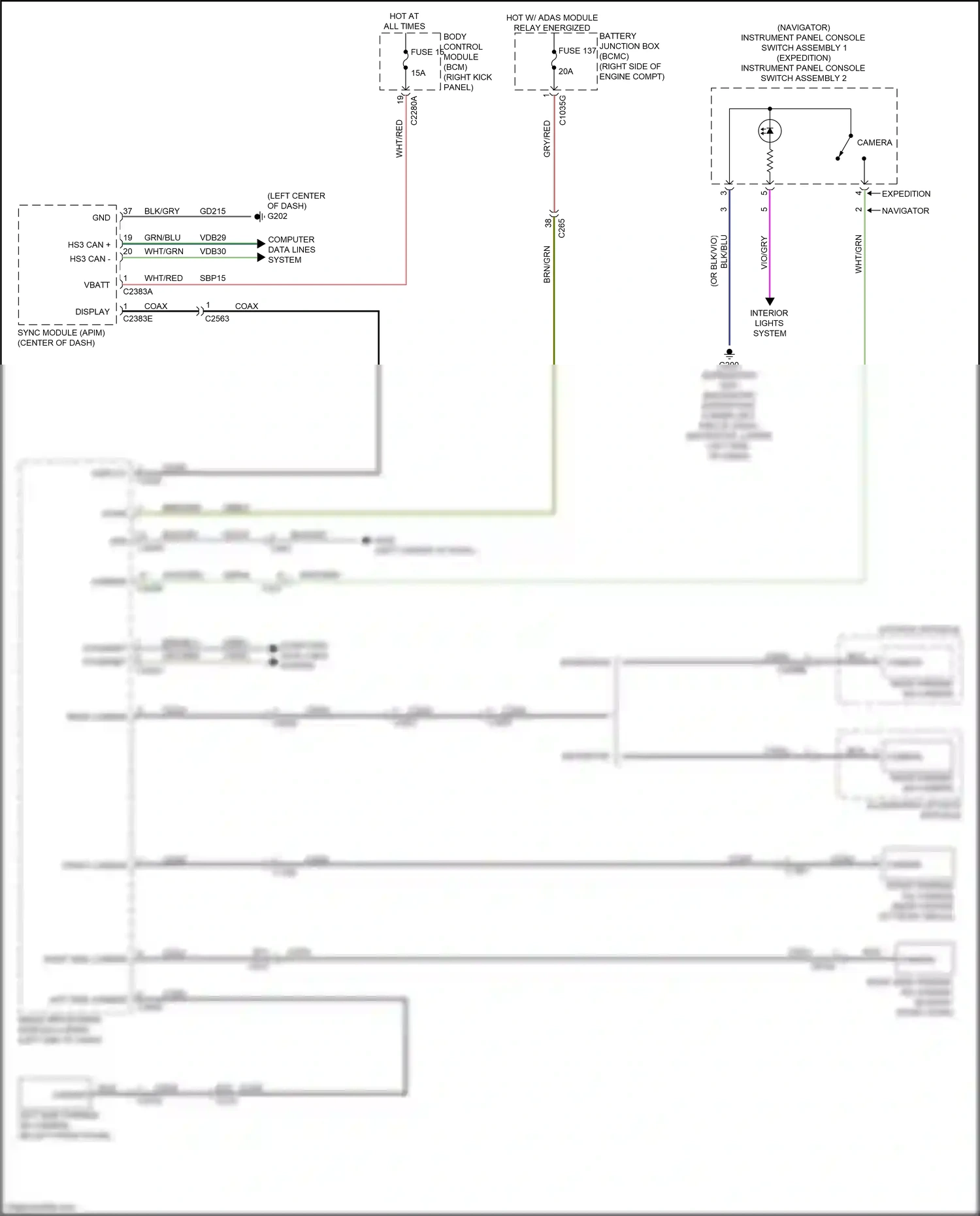 Ford Expedition IV facelift (2022-2024) computer data lines system wiring diagram  (61 of 111)