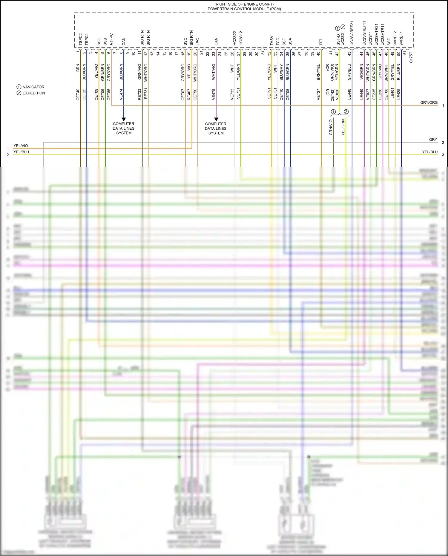 Ford Expedition IV facelift (2022-2024) computer data lines system wiring diagram  (111 of 111)