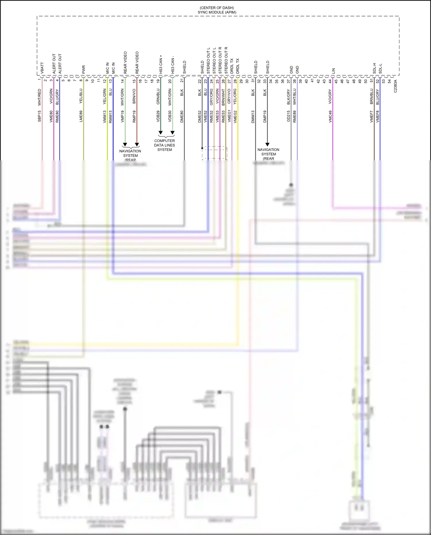 Ford Expedition IV facelift (2022-2024) computer data lines system wiring diagram  (5 of 111)