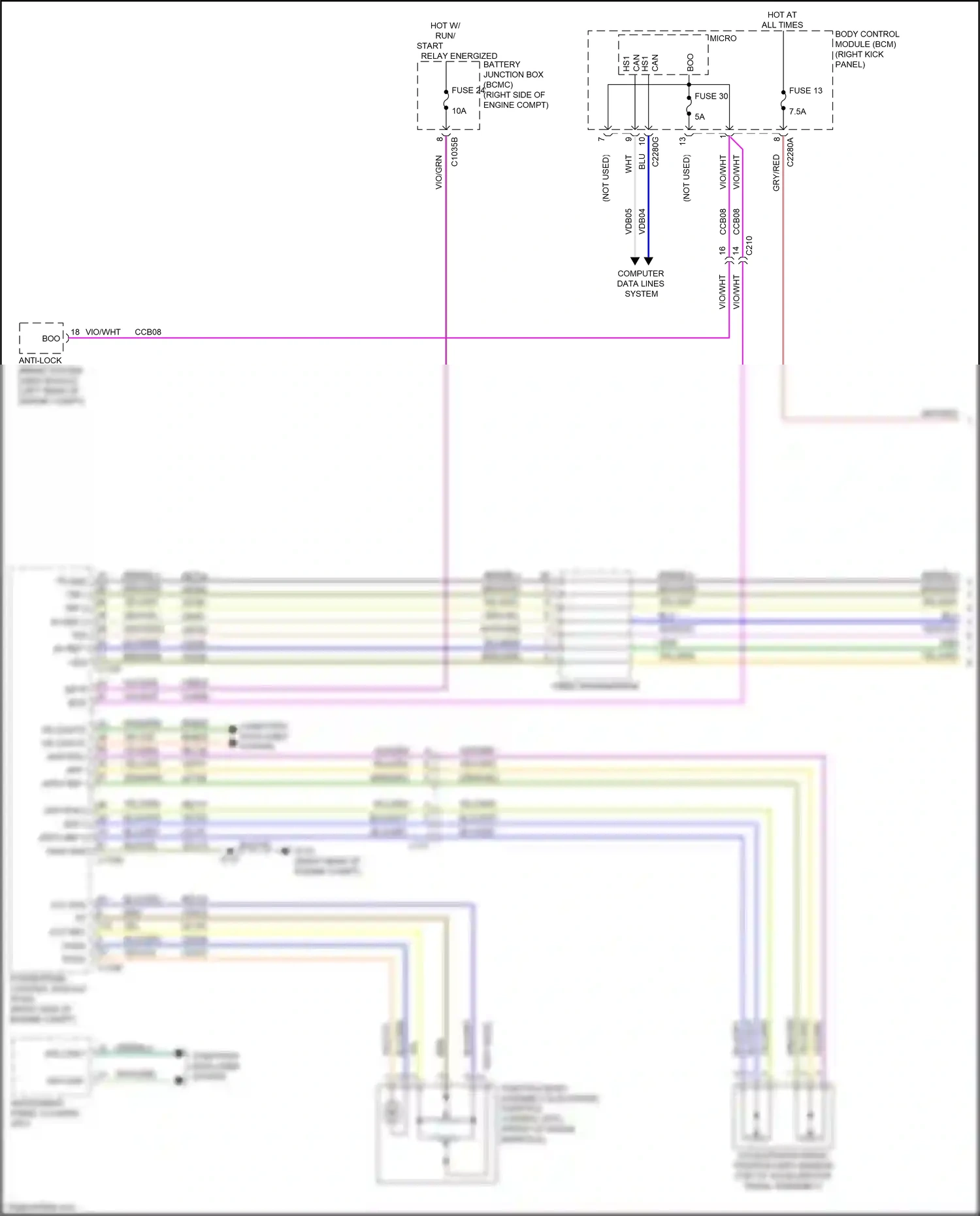Ford Expedition IV facelift (2022-2024) computer data lines system wiring diagram  (11 of 111)