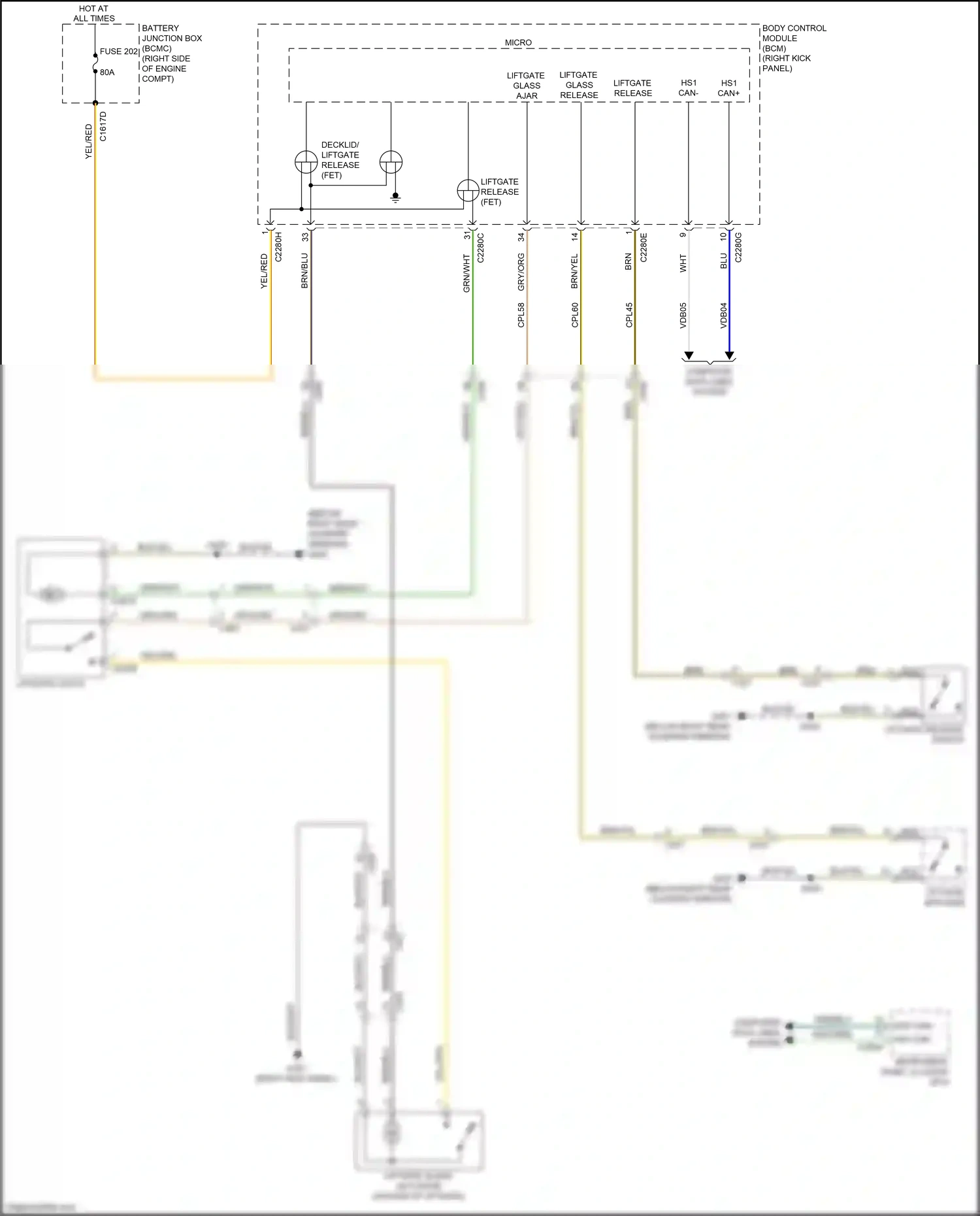Ford Expedition IV facelift (2022-2024) computer data lines system wiring diagram  (57 of 111)
