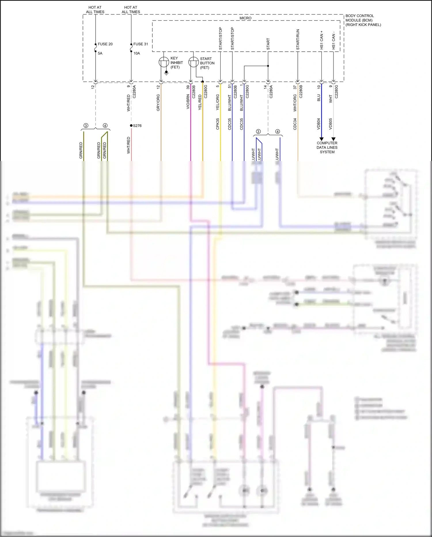Ford Expedition IV facelift (2022-2024) computer data lines system wiring diagram  (8 of 111)