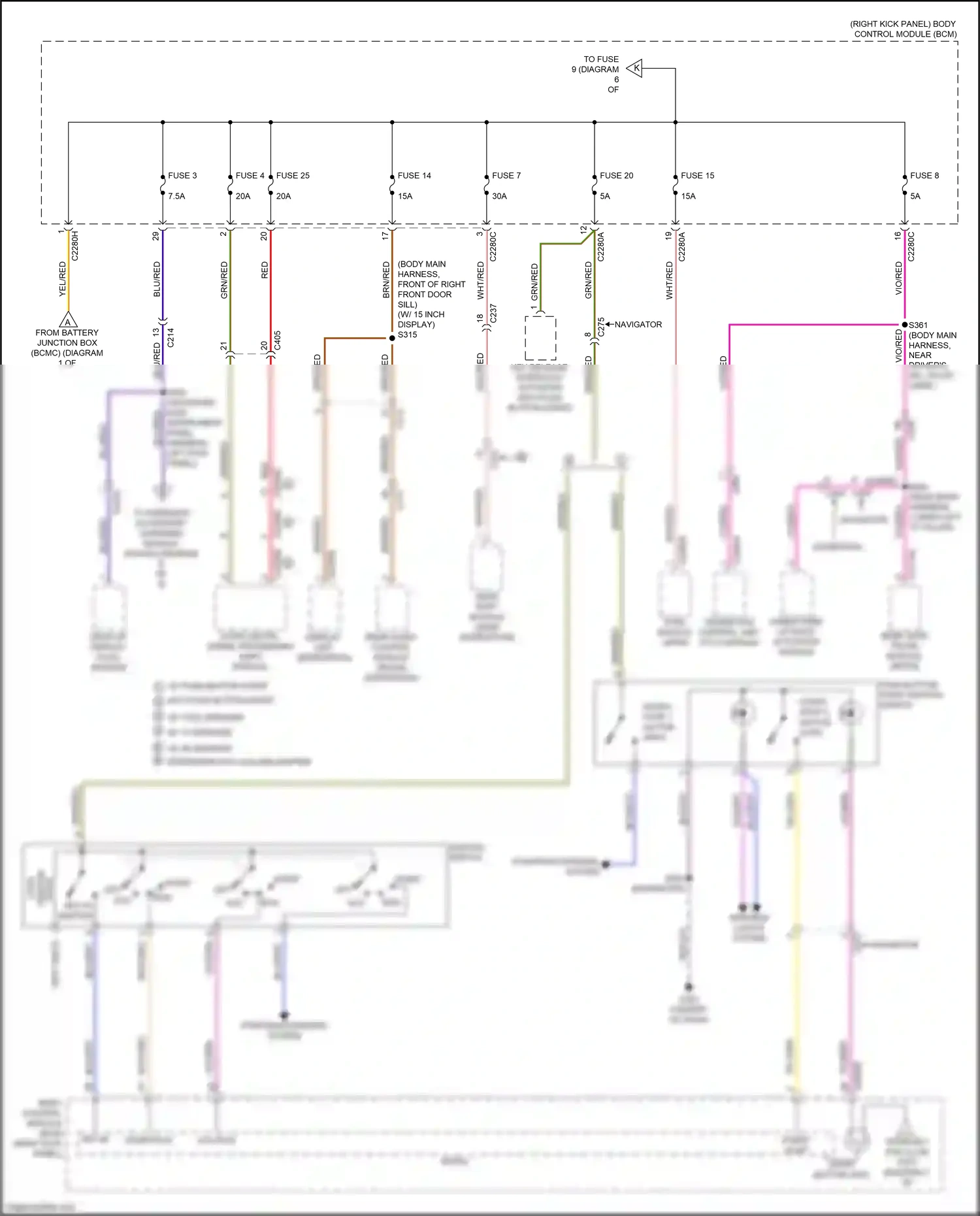 Ford Expedition IV facelift (2022-2024) display unit wiring diagram  (5 of 7)