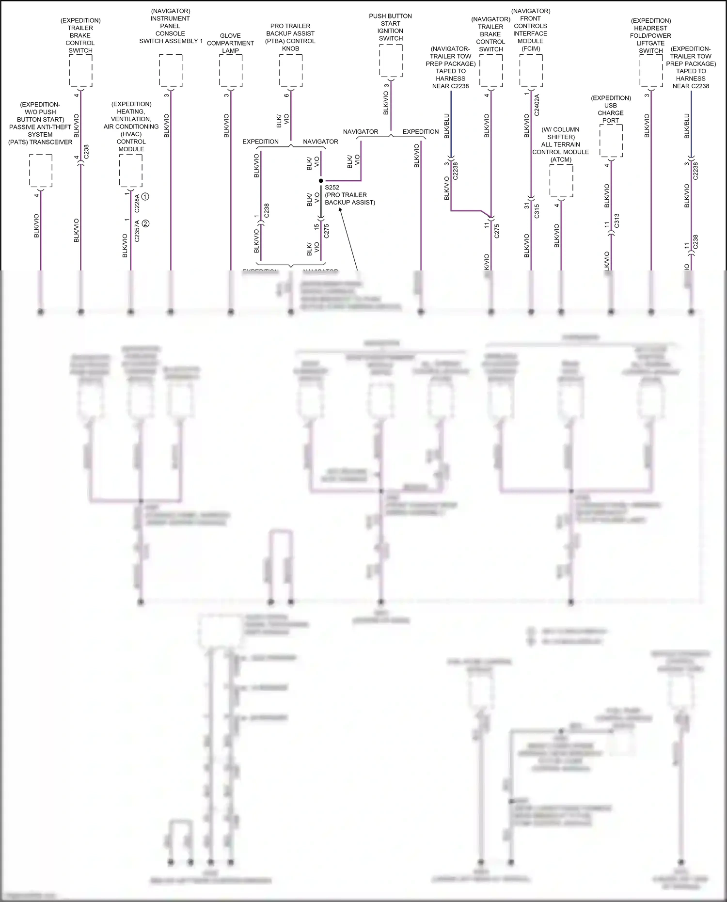 Ford Expedition IV facelift (2022-2024) fuel pump control module wiring diagram  (1 of 1)
