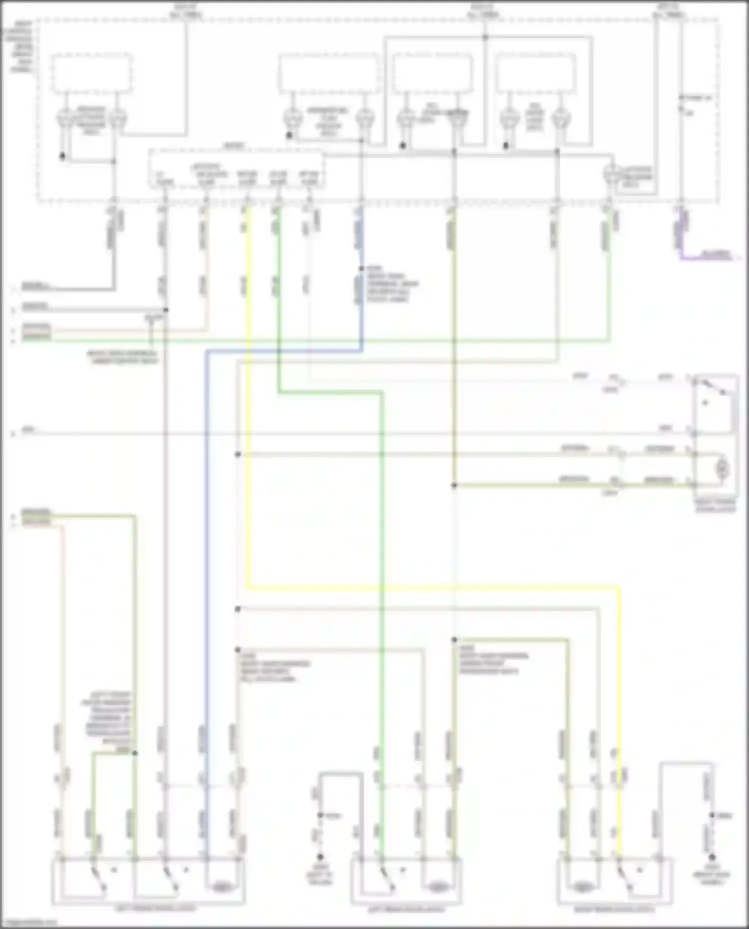 Wiring diagram right front door latch for Ford Expedition IV facelift (2022-2024)