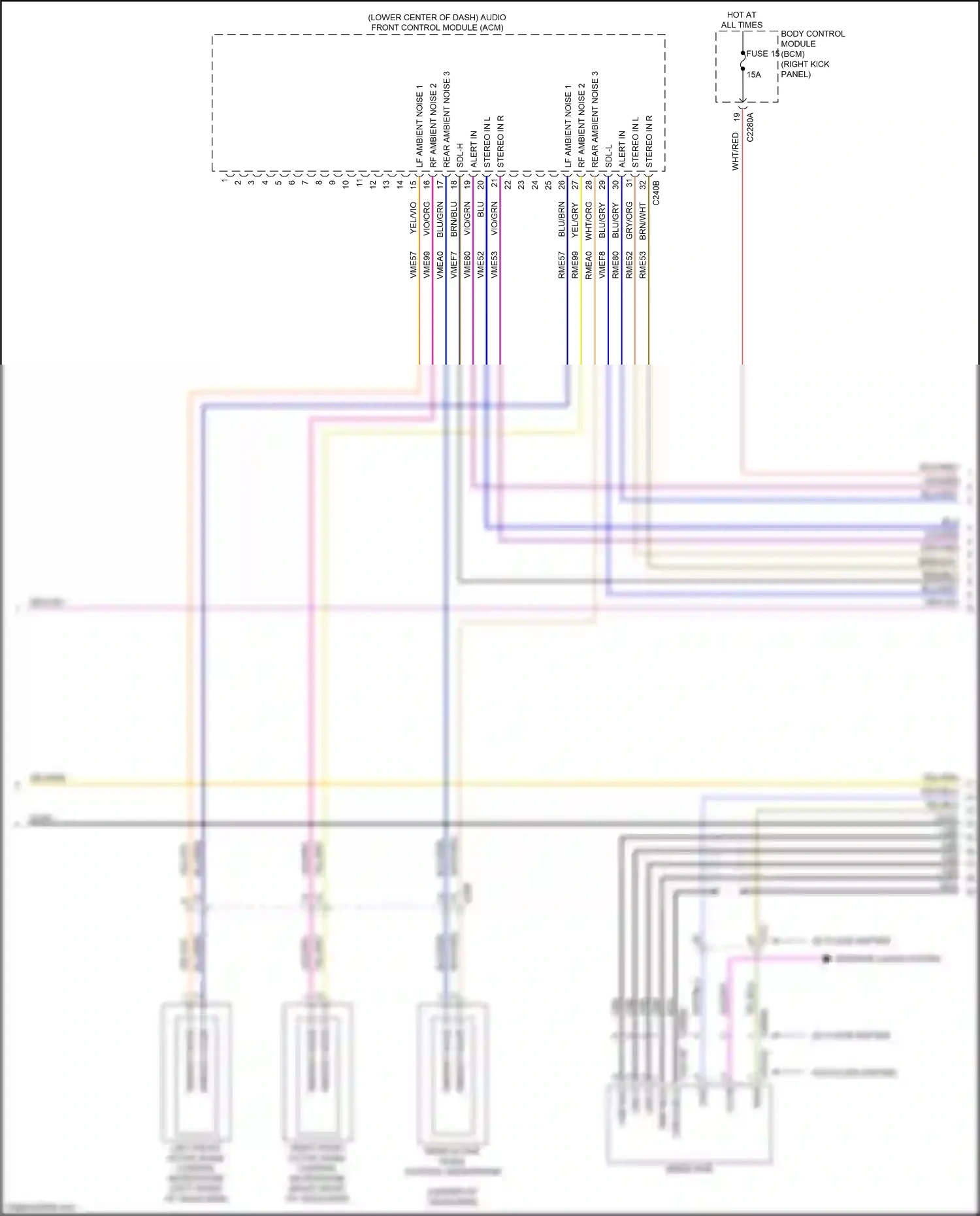 Ford Expedition IV facelift (2022-2024) left front active noise control microphone wiring diagram  (2 of 4)