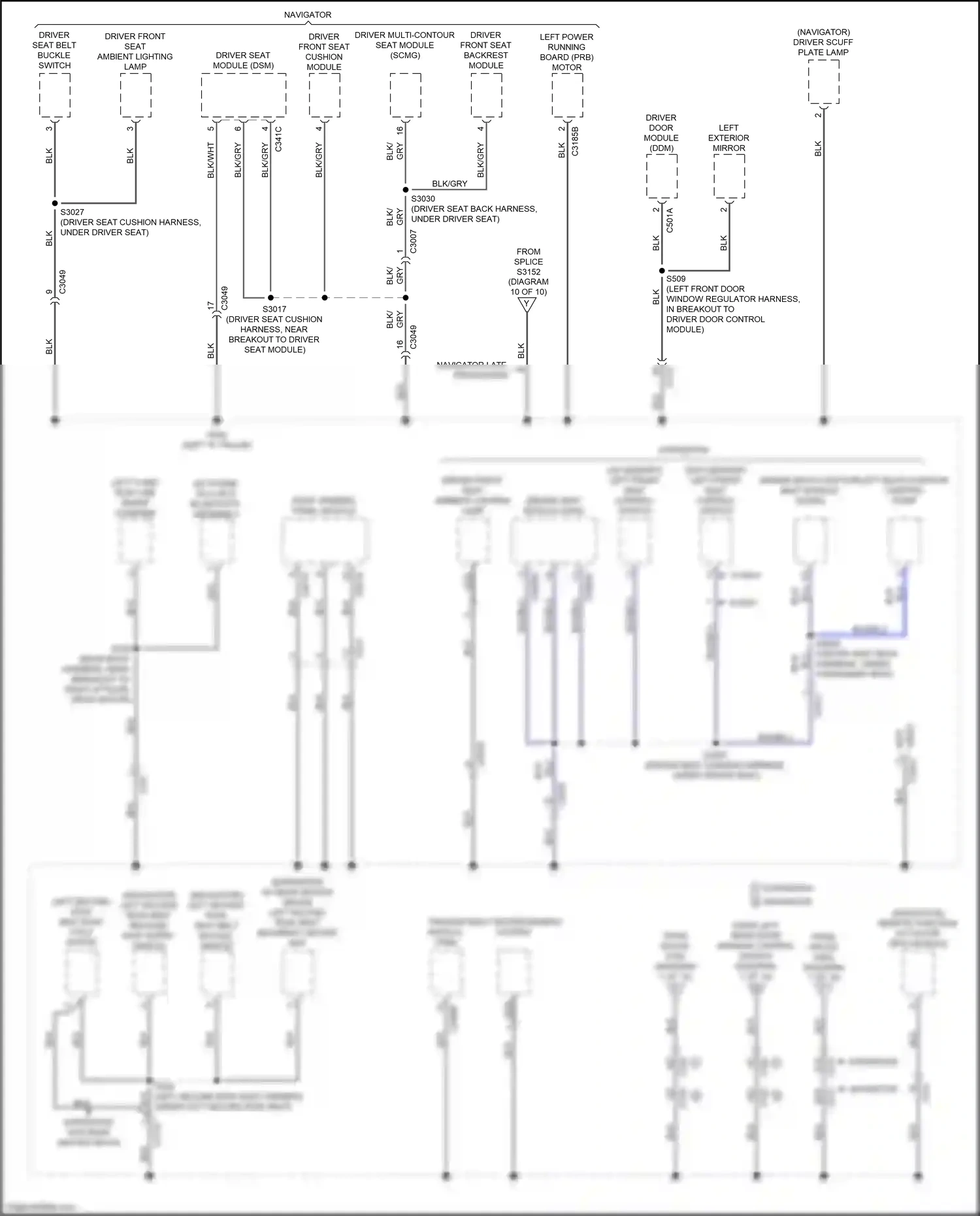 Ford Expedition IV facelift (2022-2024) left multi-contour control pump wiring diagram  (2 of 2)