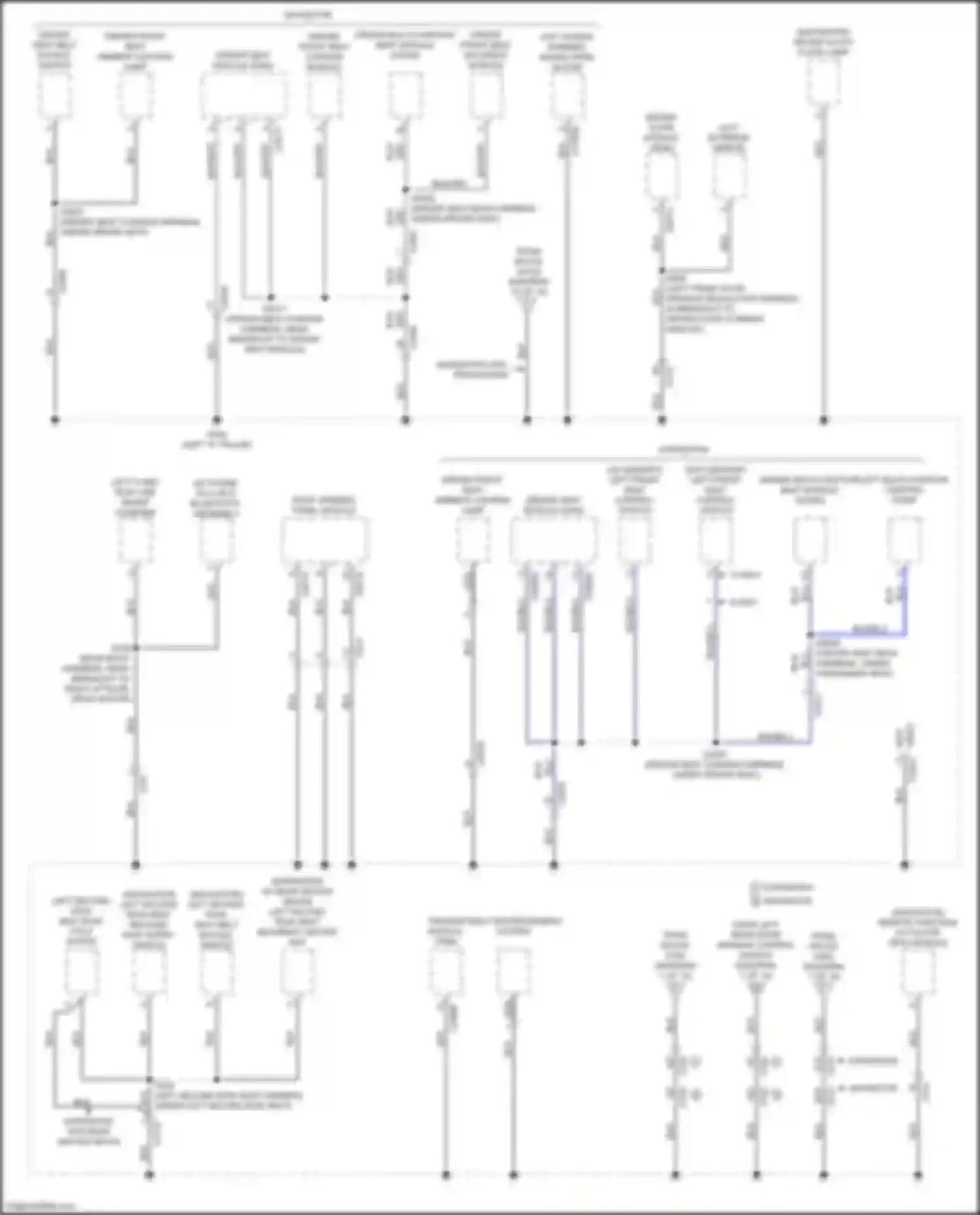 Wiring diagram left second row seat backrest heater mat for Ford Expedition IV facelift (2022-2024) (1 of 2)