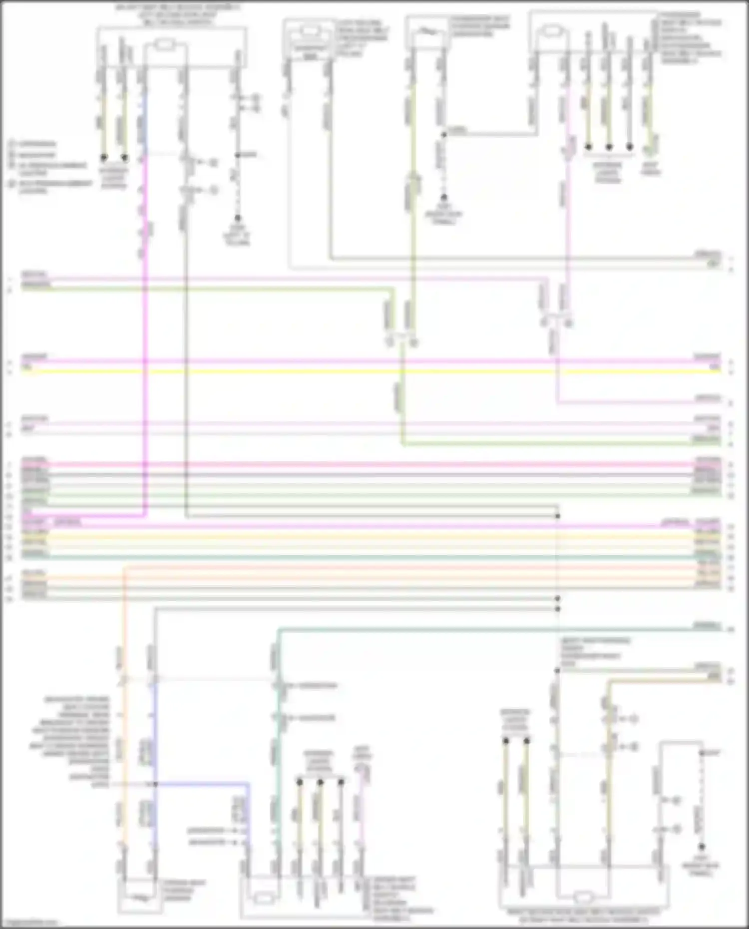 Wiring diagram left second row seat belt pretensioner for Ford Expedition IV facelift (2022-2024) (1 of 1)