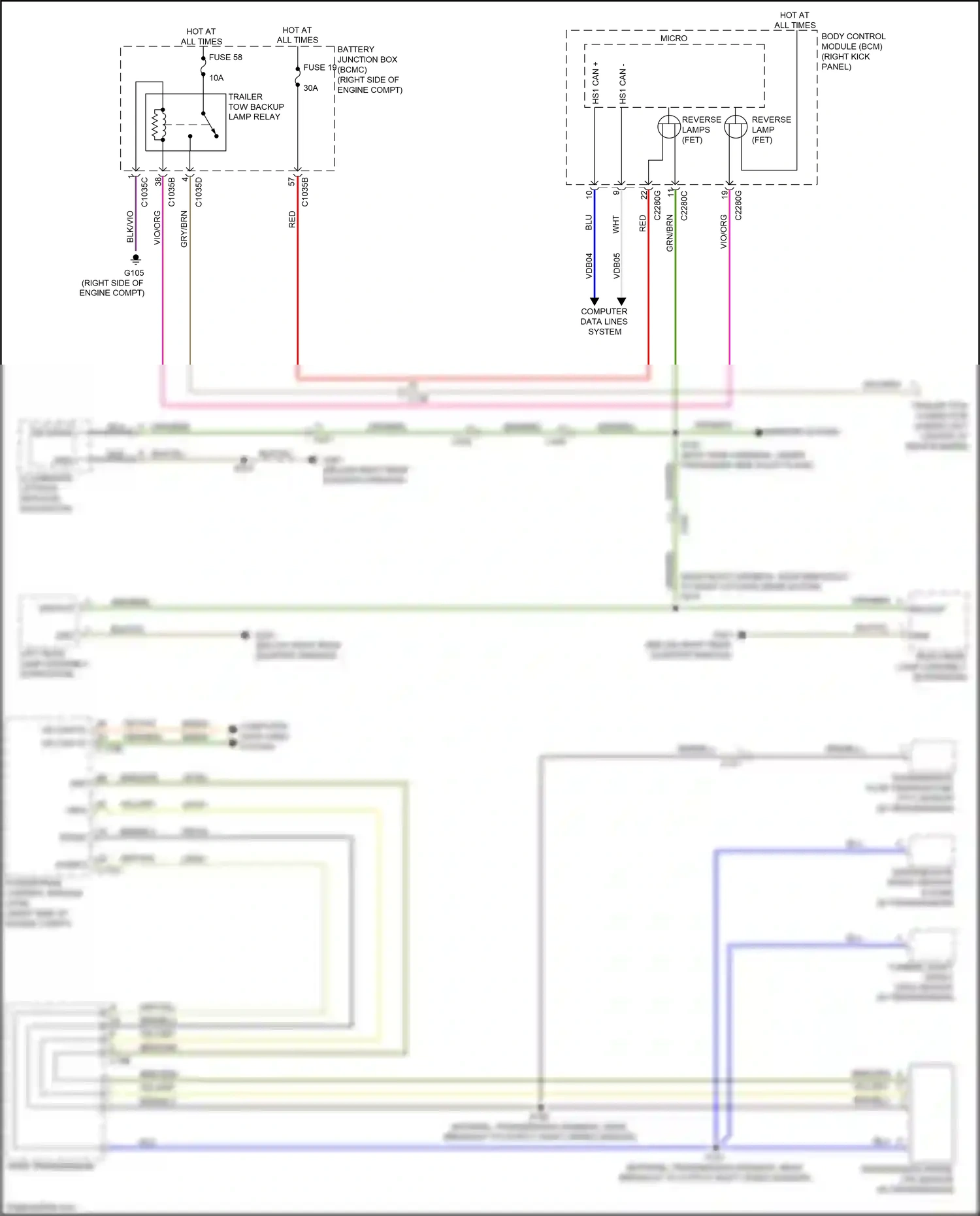 Ford Expedition IV facelift (2022-2024) mirrors system wiring diagram  (1 of 2)