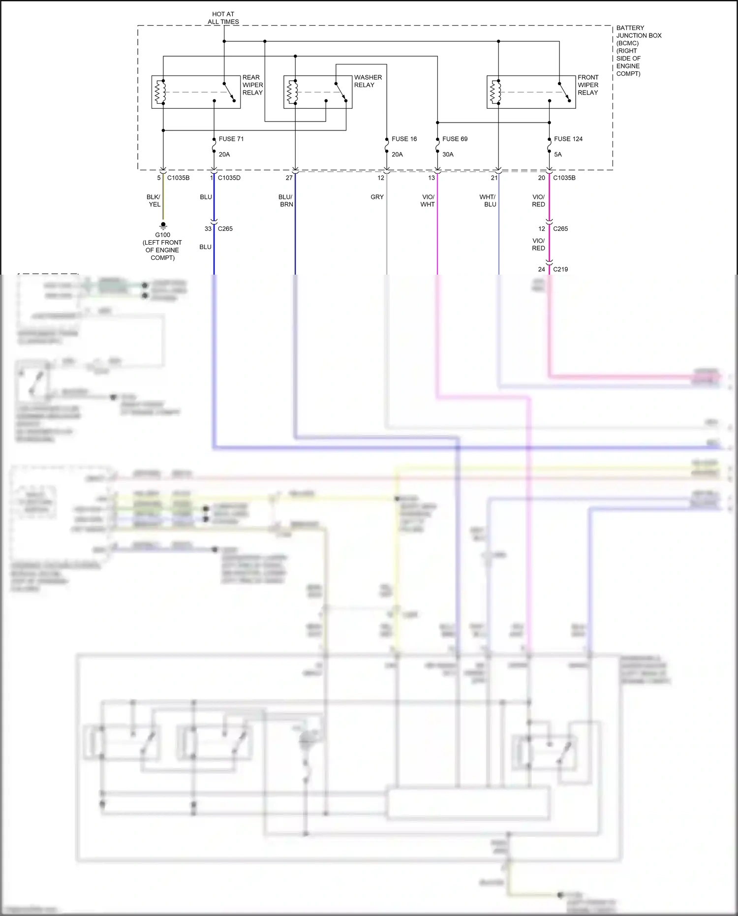 Ford Expedition IV facelift (2022-2024) multi- function switch wiring diagram  (4 of 4)
