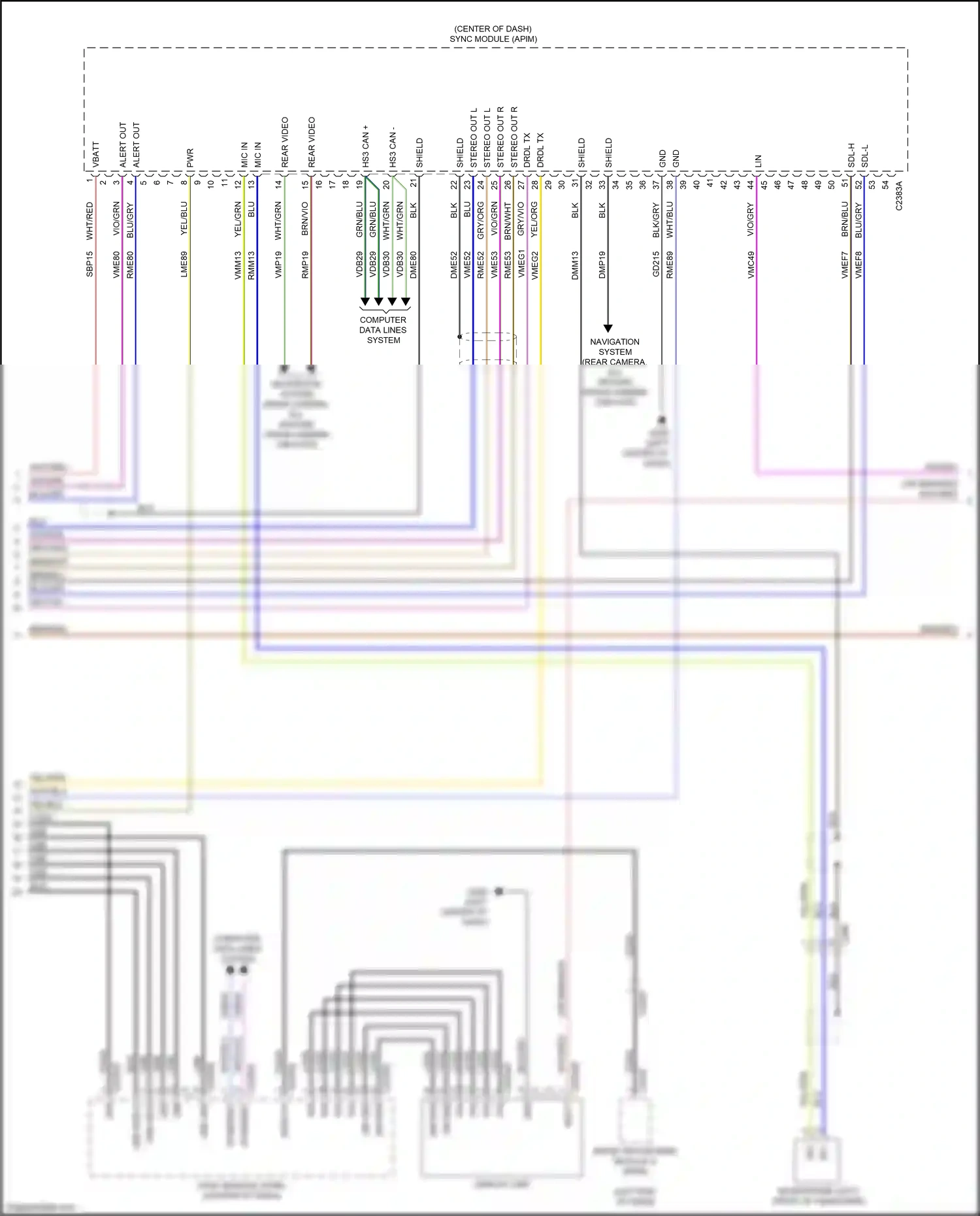 Ford Expedition IV facelift (2022-2024) navigation system wiring diagram  (2 of 6)