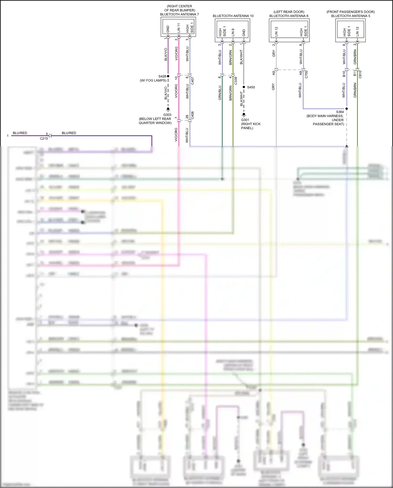 Ford Expedition IV facelift (2022-2024) remote function actuator (rfa) module wiring diagram  (1 of 4)